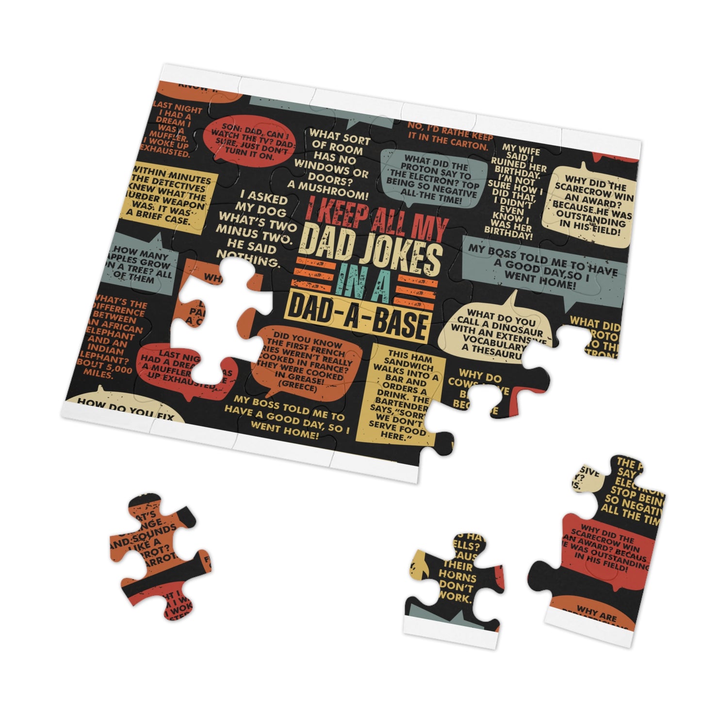 Jigsaw Puzzle, Dad Jokes, Personalised/Non-Personalised (30, 110, 252, 500,1000-Piece)