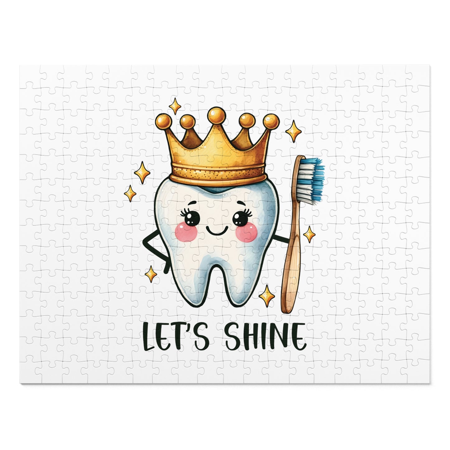 Jigsaw Puzzle, Dentist, Tooth, Let's Shine, Personalised/Non-Personalised (30, 110, 252, 500,1000-Piece)