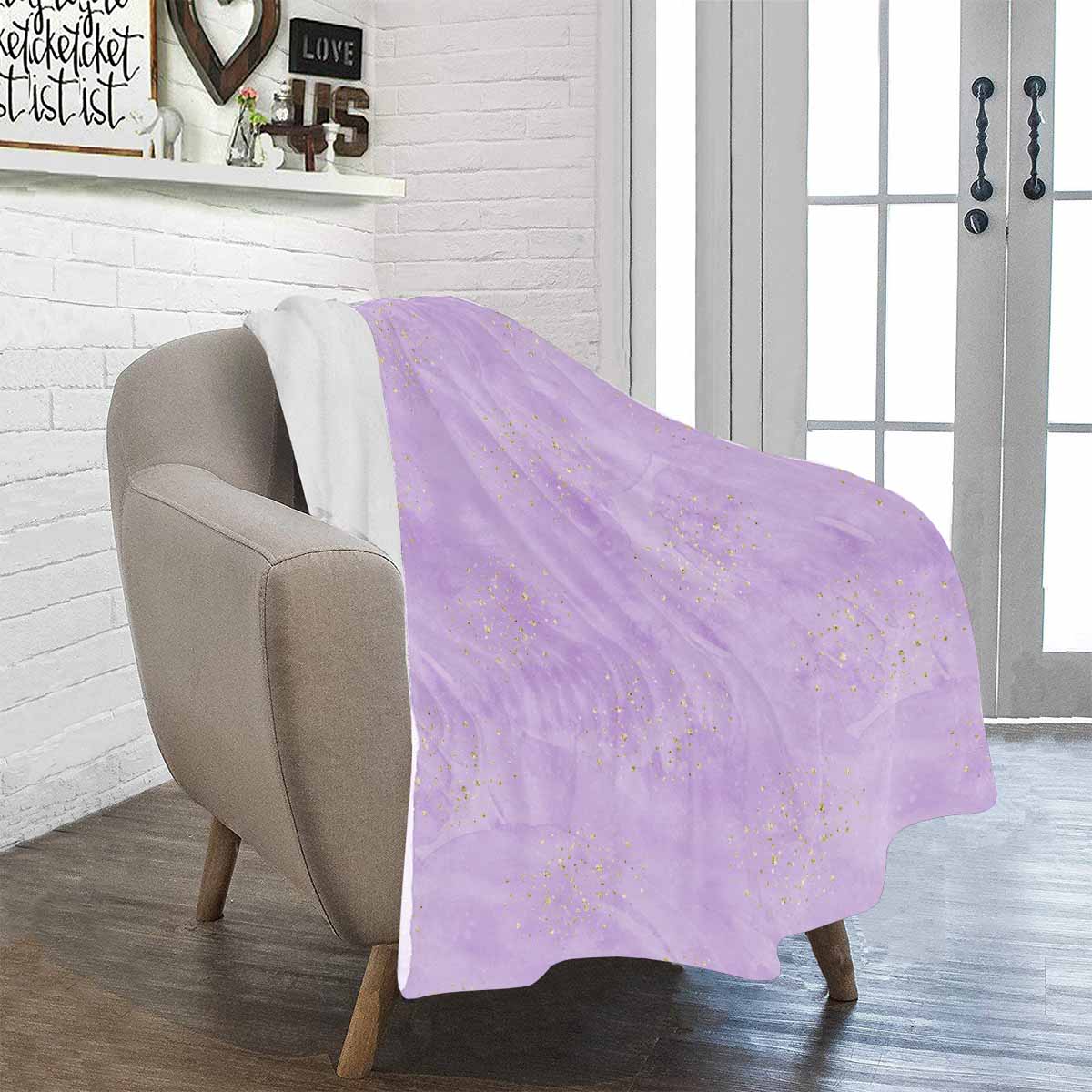 Purple  Ultra-Soft Micro Fleece Blanket 40*50