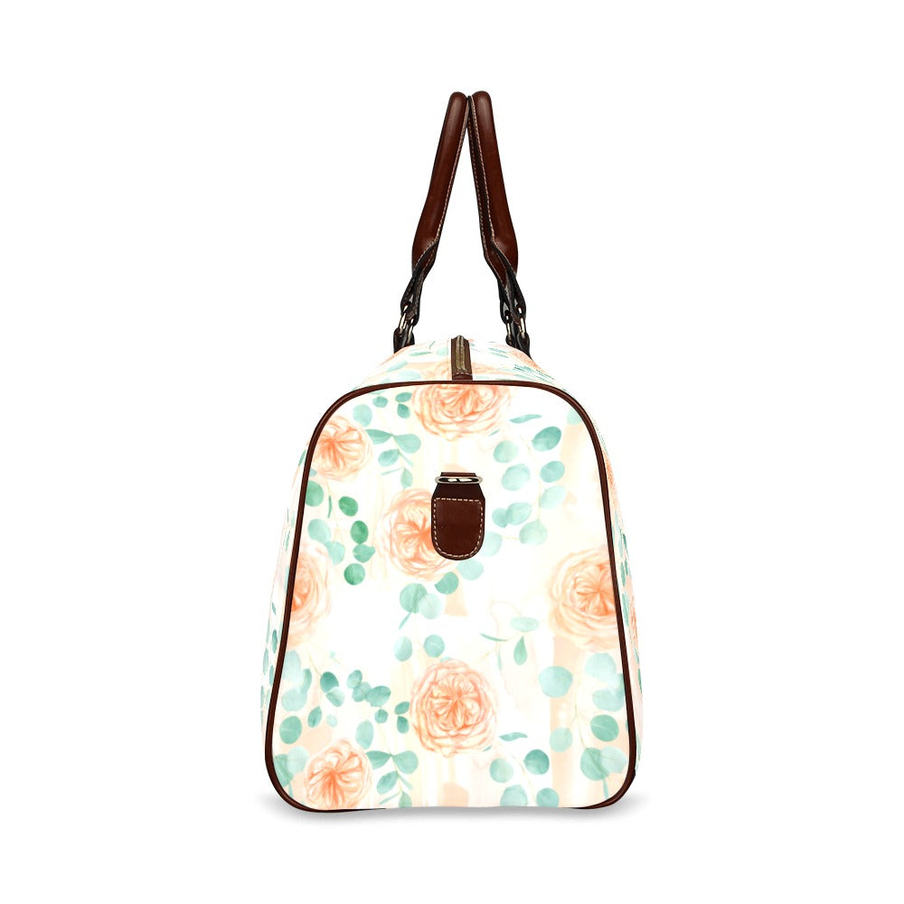 Roses and Eucalyptus Waterproof Travel Bag/Small (Model 1639)