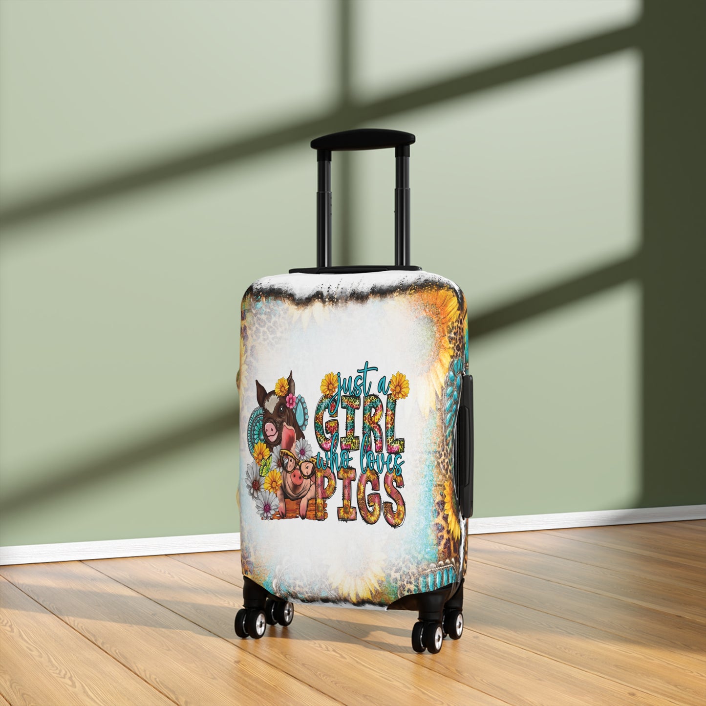 Luggage Cover, Country and Western, Just a Girl who Loves Pigs, awd-1012