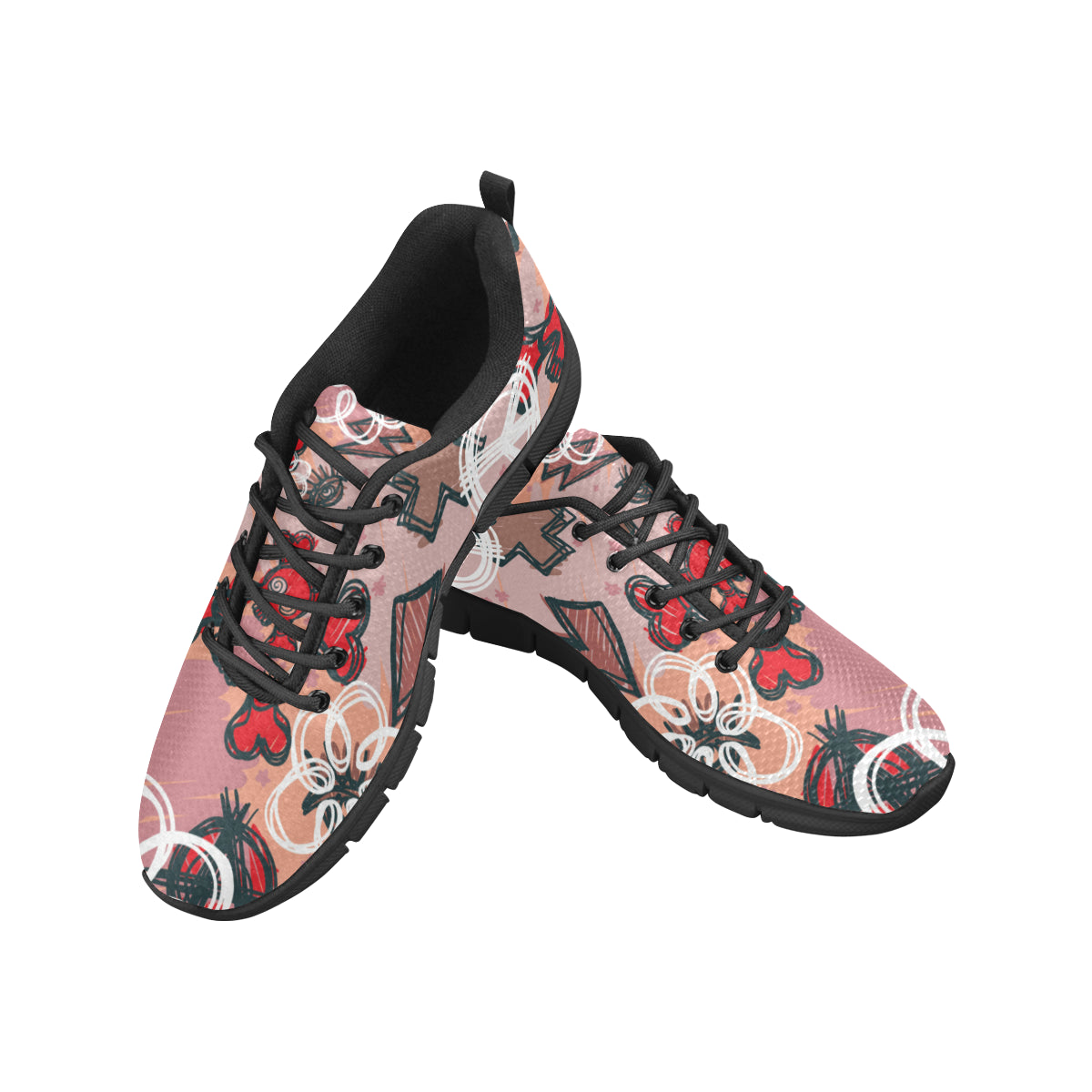 Hand Drawn Design honey Women's Breathable Running Shoes (Model 055)