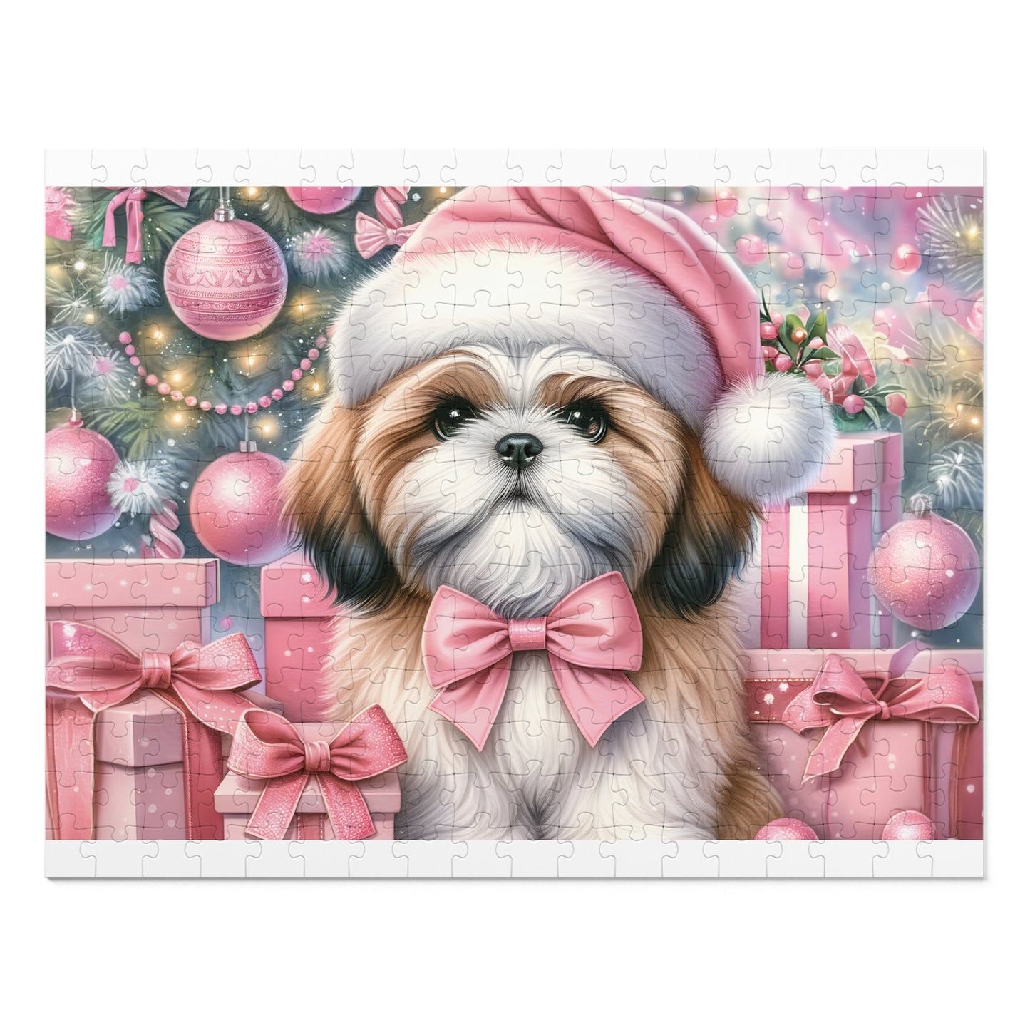 Jigsaw Puzzle, Christmas, Shiatzu, Personalised/Non-Personalised (30, 110, 252, 500,1000-Piece)