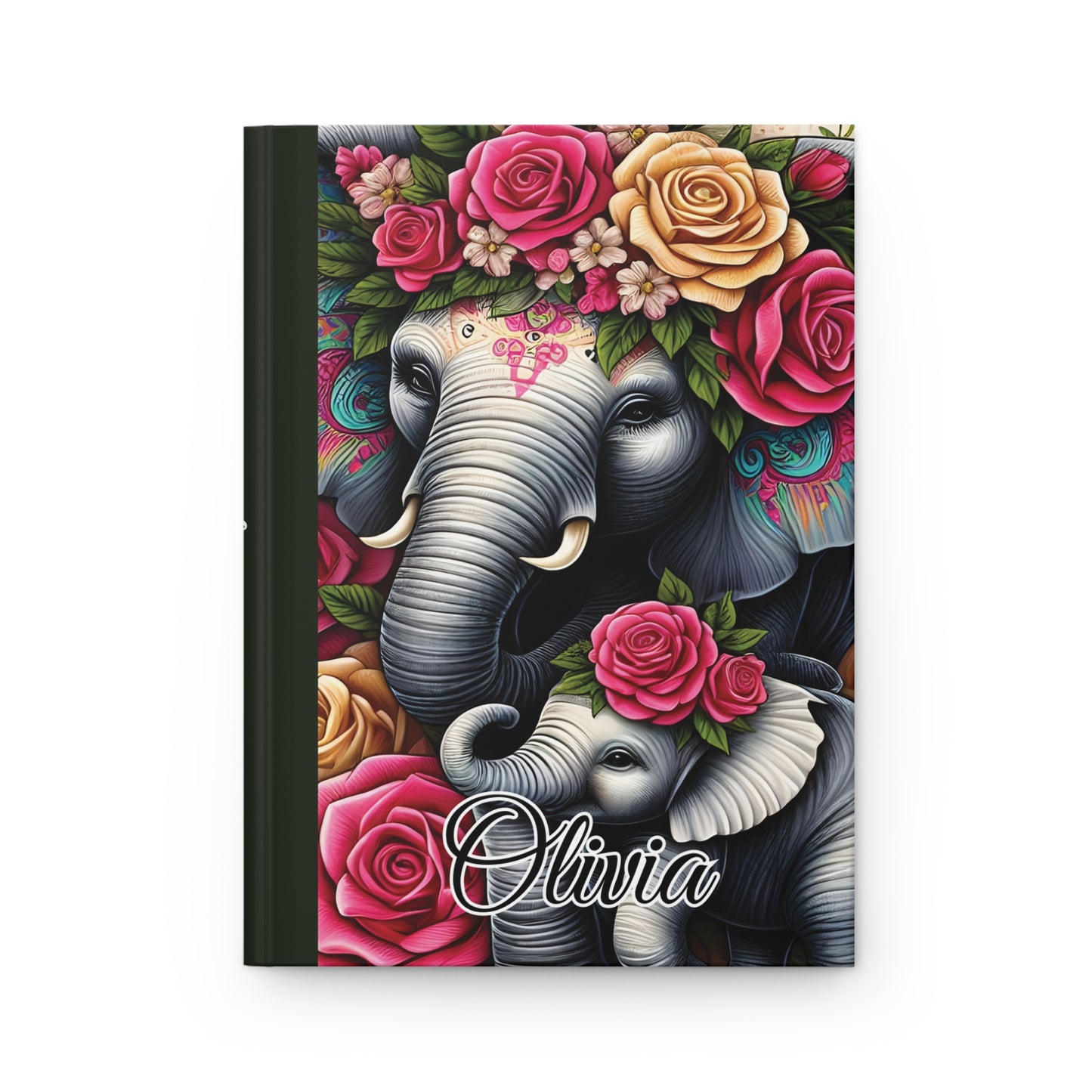 Personalised Hardcover Journal Matte, Elephant, awd-1425