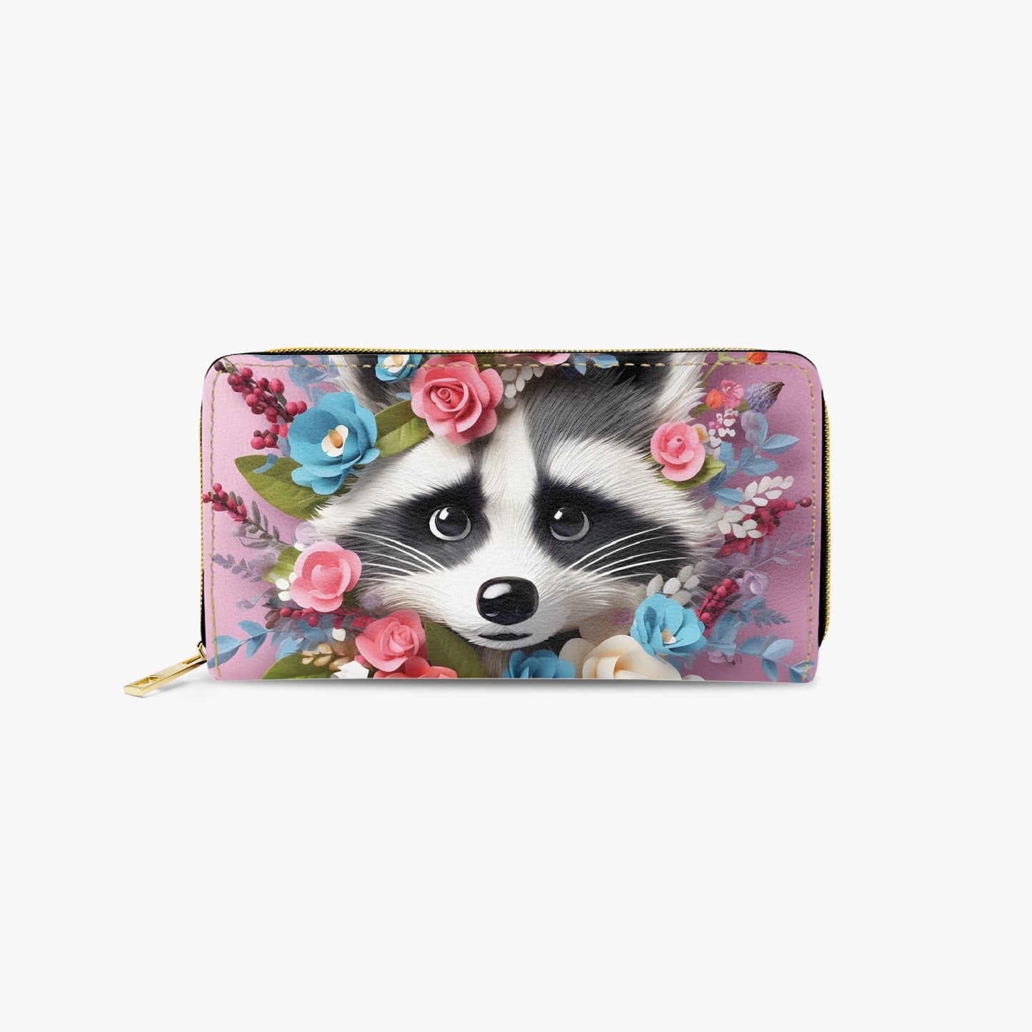 Long Type Zipper Purse - Racoon