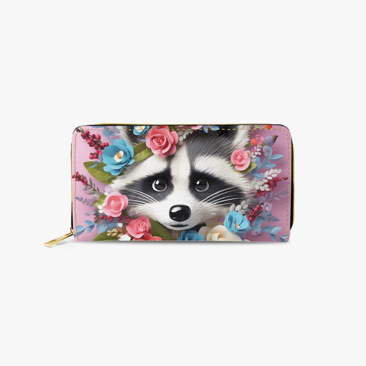 Long Type Zipper Purse - Racoon