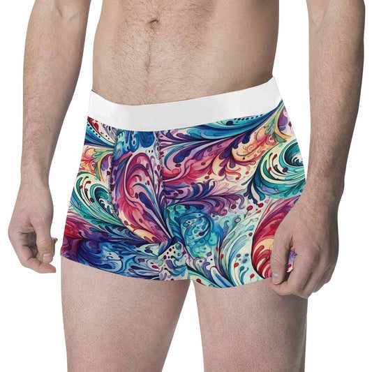 Rainbow Paisley  Men's All Over Print Boxer Briefs (Made In AUS)