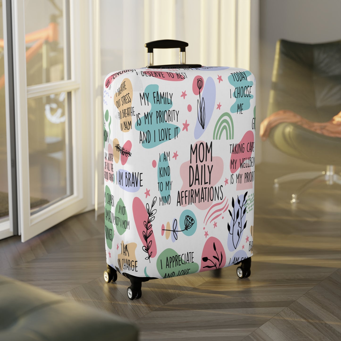 Luggage Cover, Mom Daily Affirmations, awd-1352