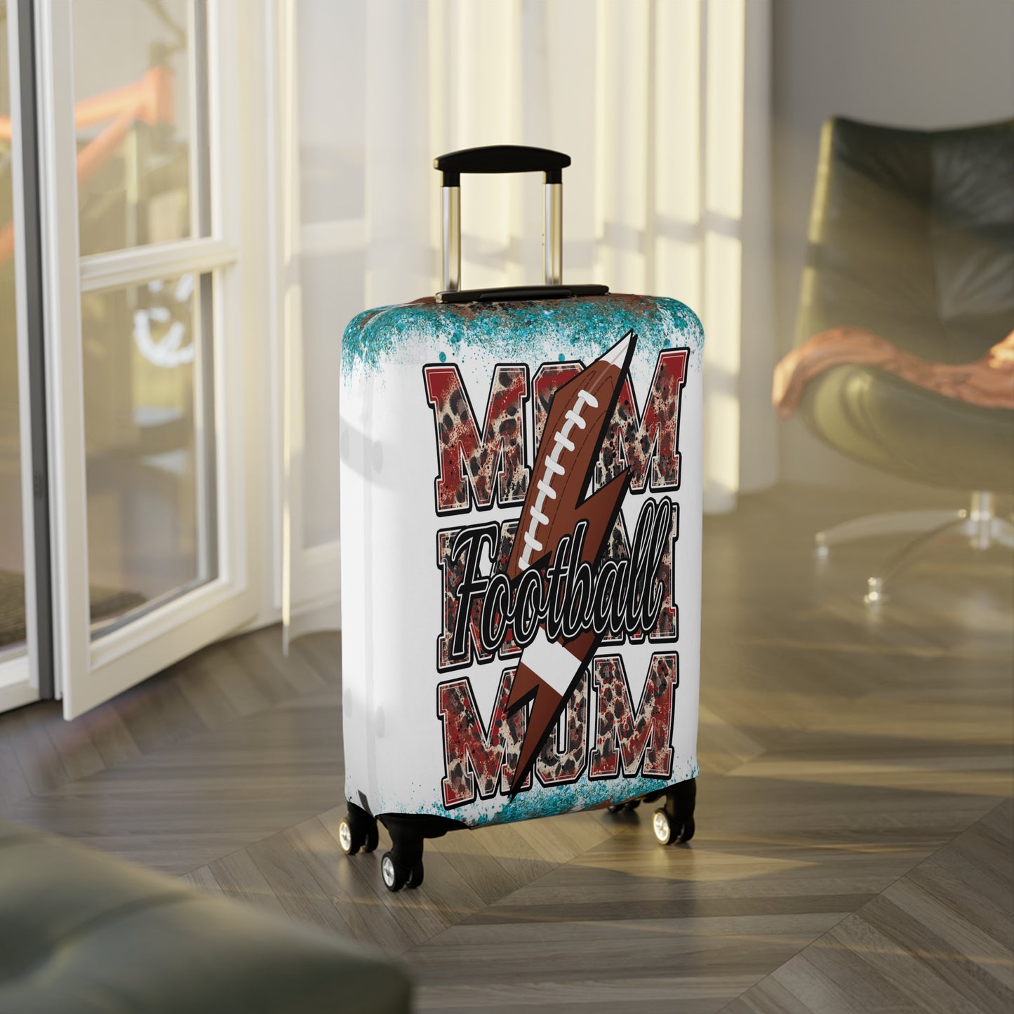 Luggage Cover, Football Mom/Mum, awd-312