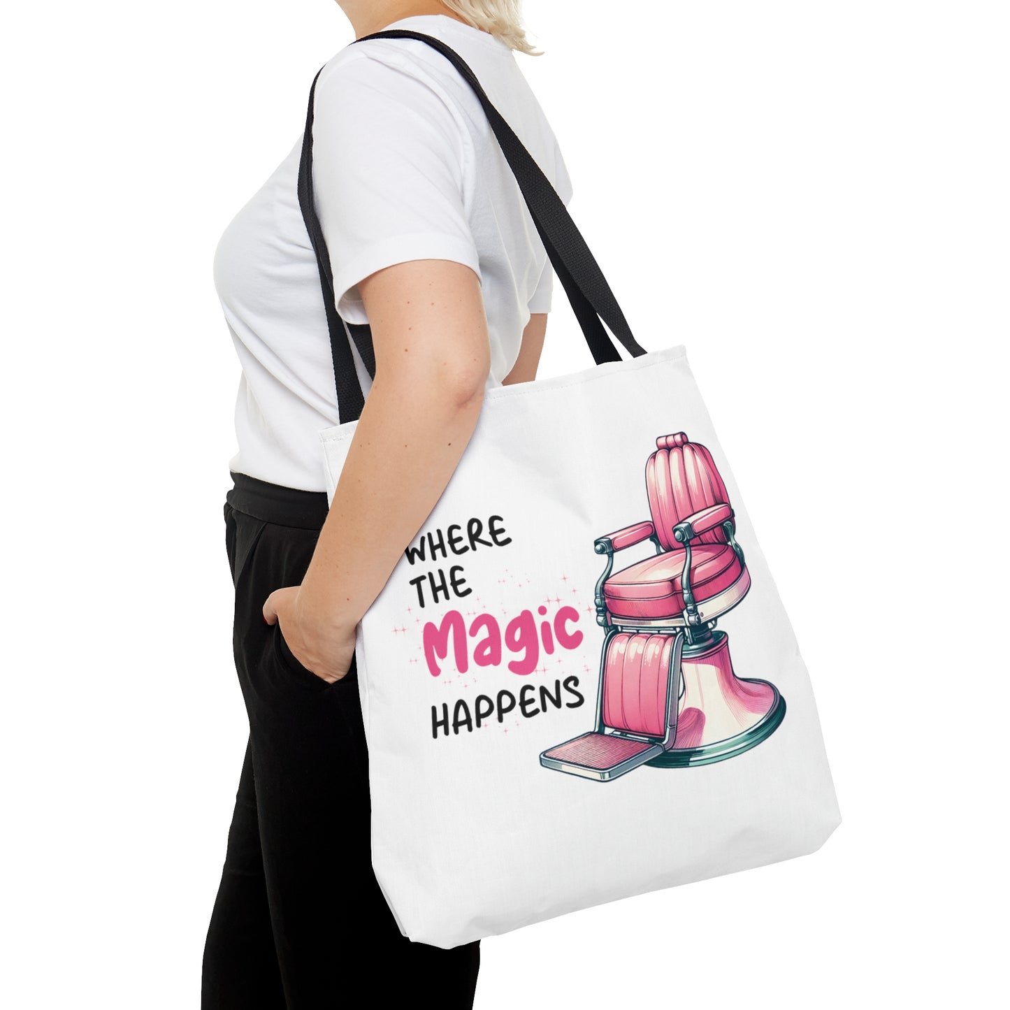 Tote Bag, Hairdresser, Where the Magic Happens, Personalised/Non-Personalised Tote bag