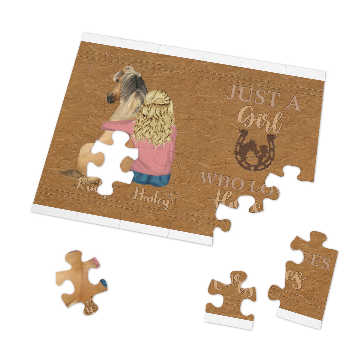 Jigsaw Puzzle, Just a Girl Who Loves Horses (30, 110, 252, 500,1000-Piece)