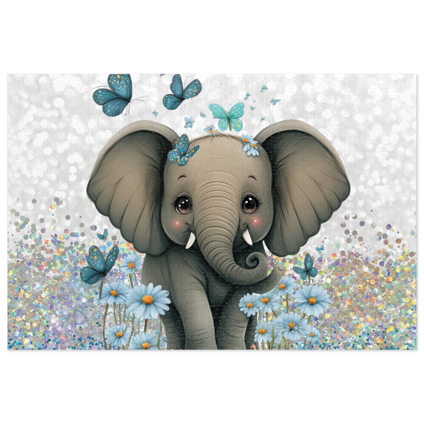 Jigsaw Puzzle, Elephant, Personalised/Non-Personalised (30, 110, 252, 500,1000-Piece)