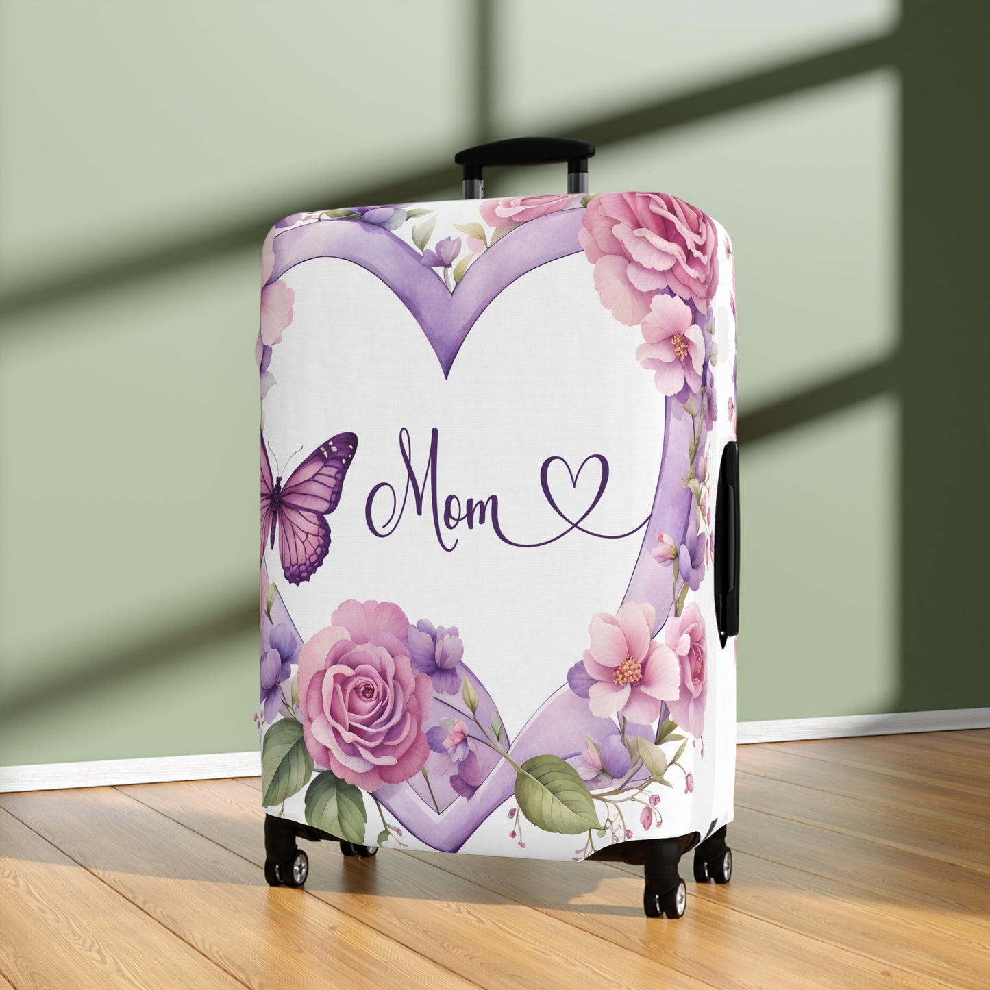 Luggage Cover, Butterfly Heart, Mom, awd-1662