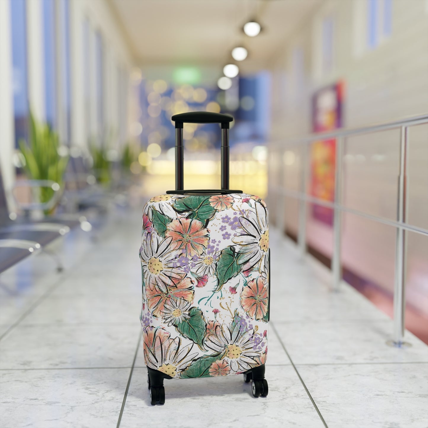 Luggage Cover, Whimsical Floral