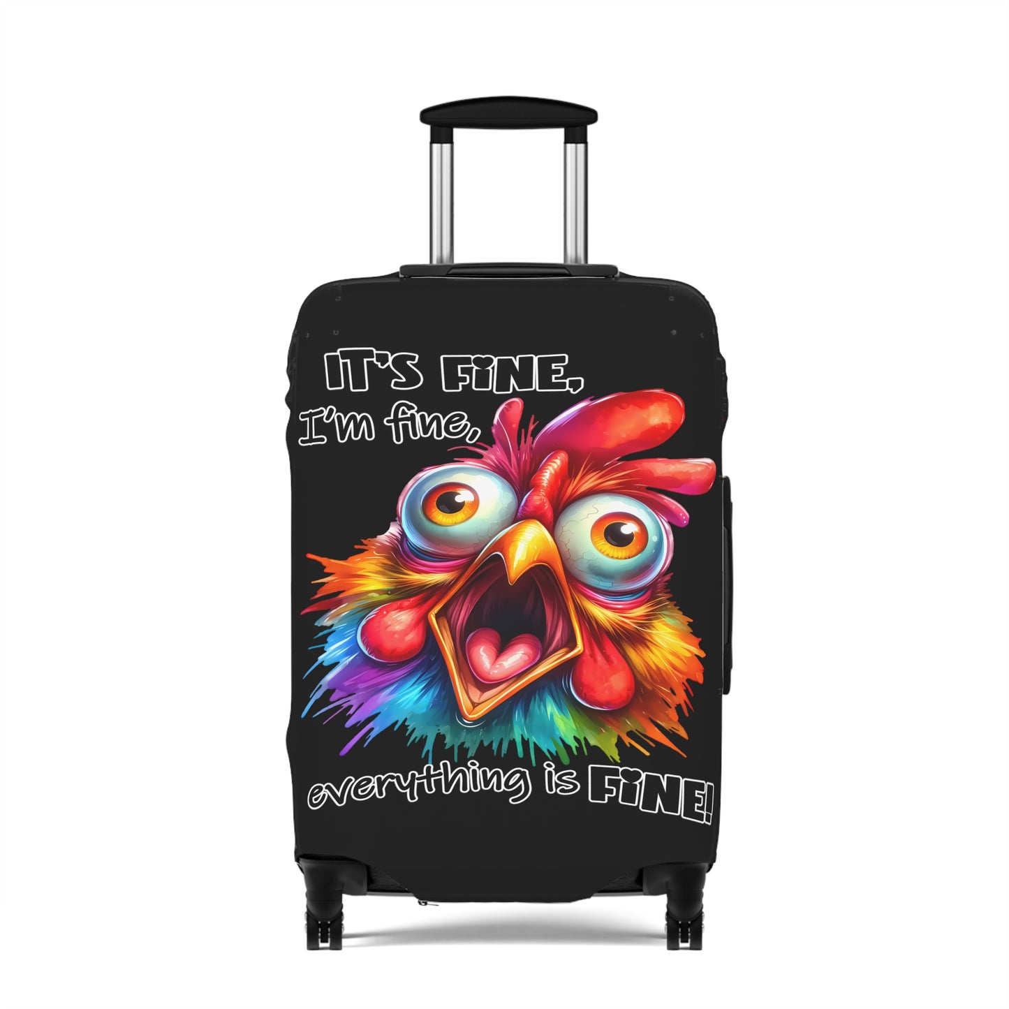 Luggage Cover, Chicken, It's Fine I'm Fine, awd-4034