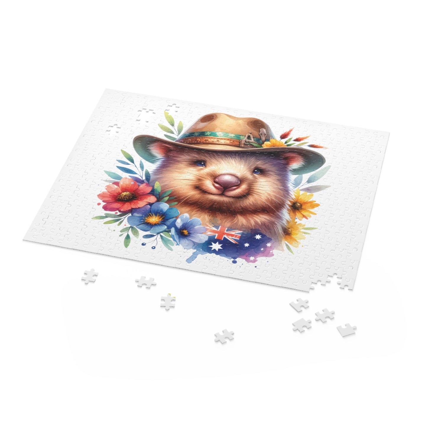 Personalised/Non-Personalised Puzzle, Wombat (120, 252, 500-Piece)