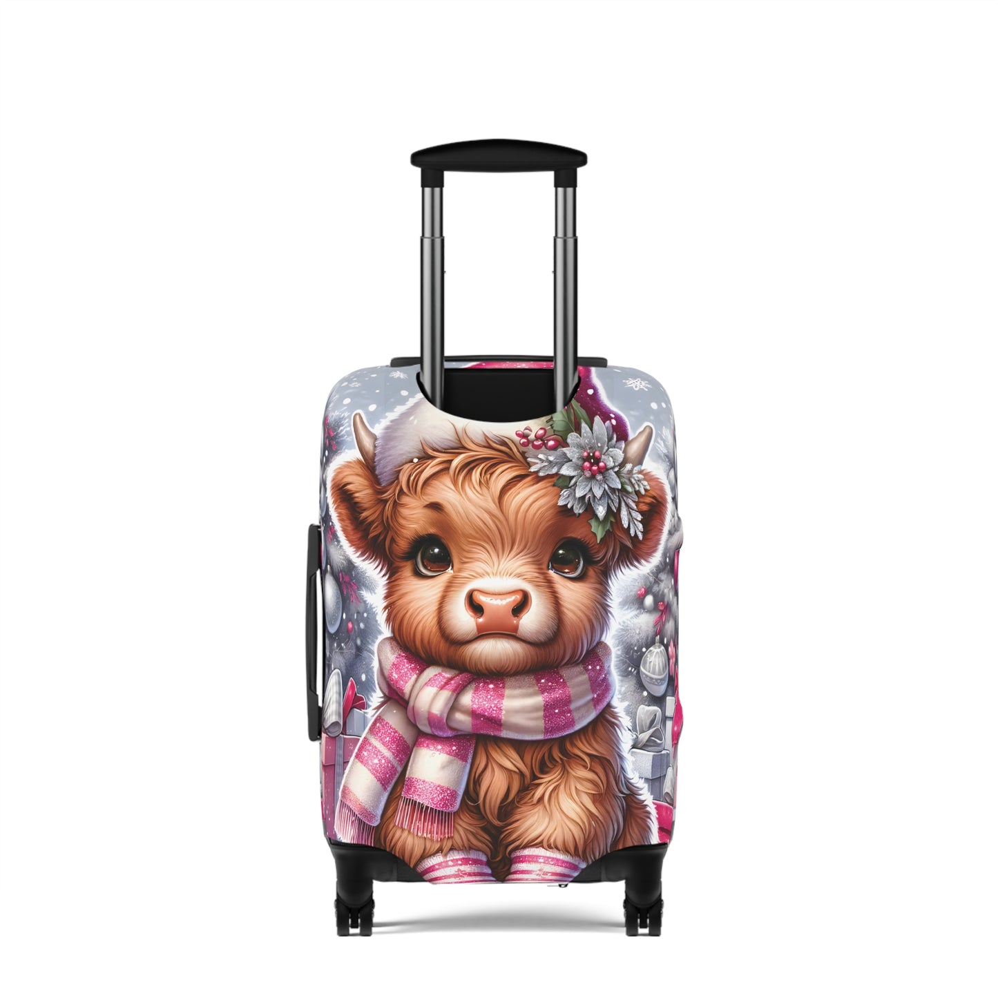 Luggage Cover, Christmas, Highland Cow, awd-1351