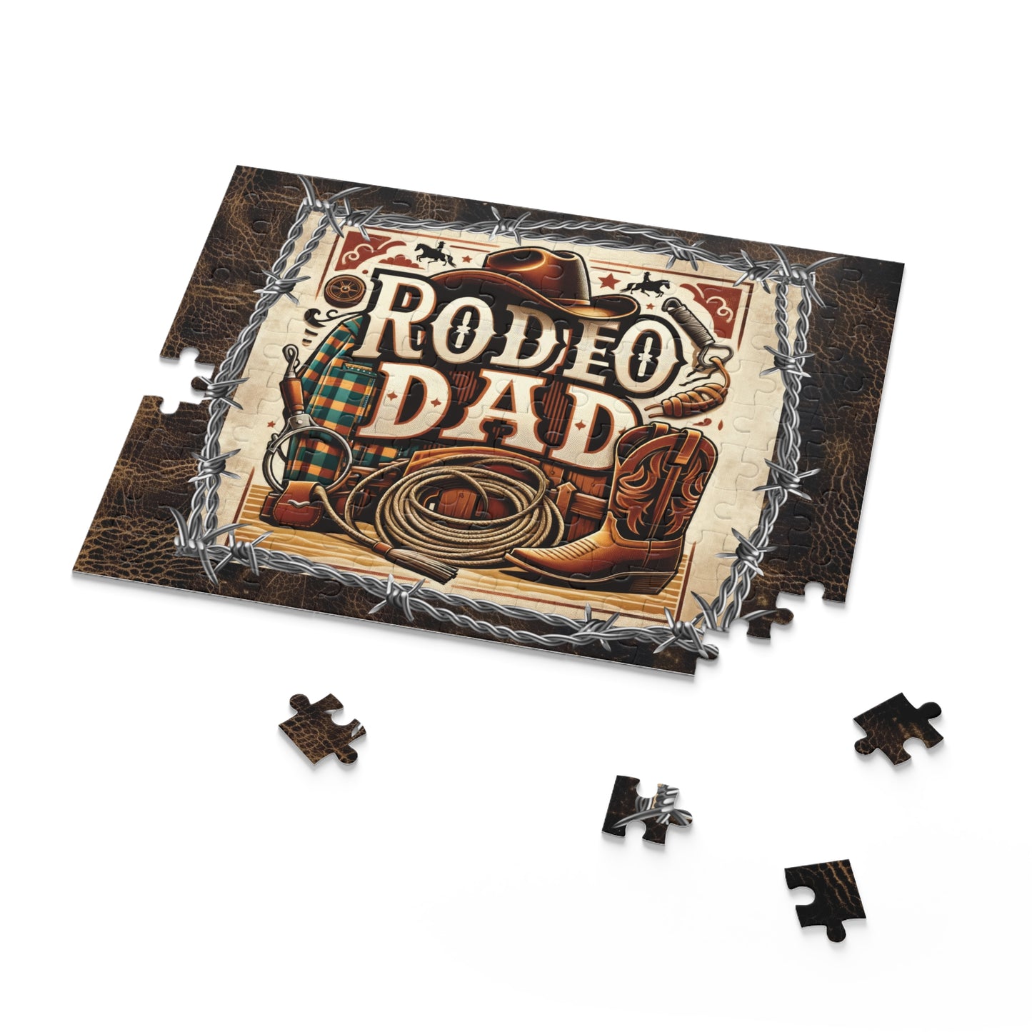 Puzzle, Western, Rodeo Dad  (120, 252, 500-Piece) awd-610