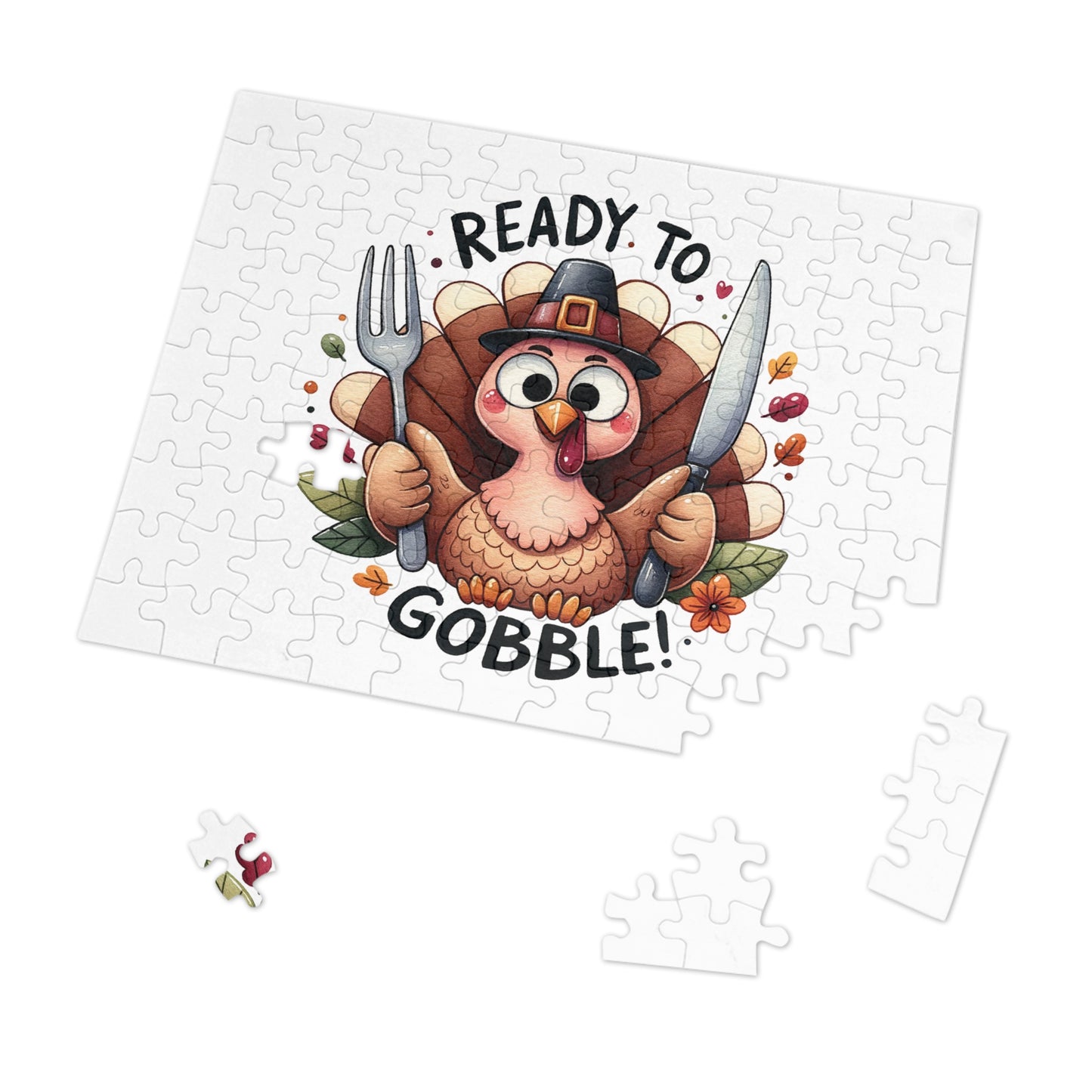 Jigsaw Puzzle, Thanks Giving, Ready to Gobble, Personalised/Non-Personalised (30, 110, 252, 500,1000-Piece)