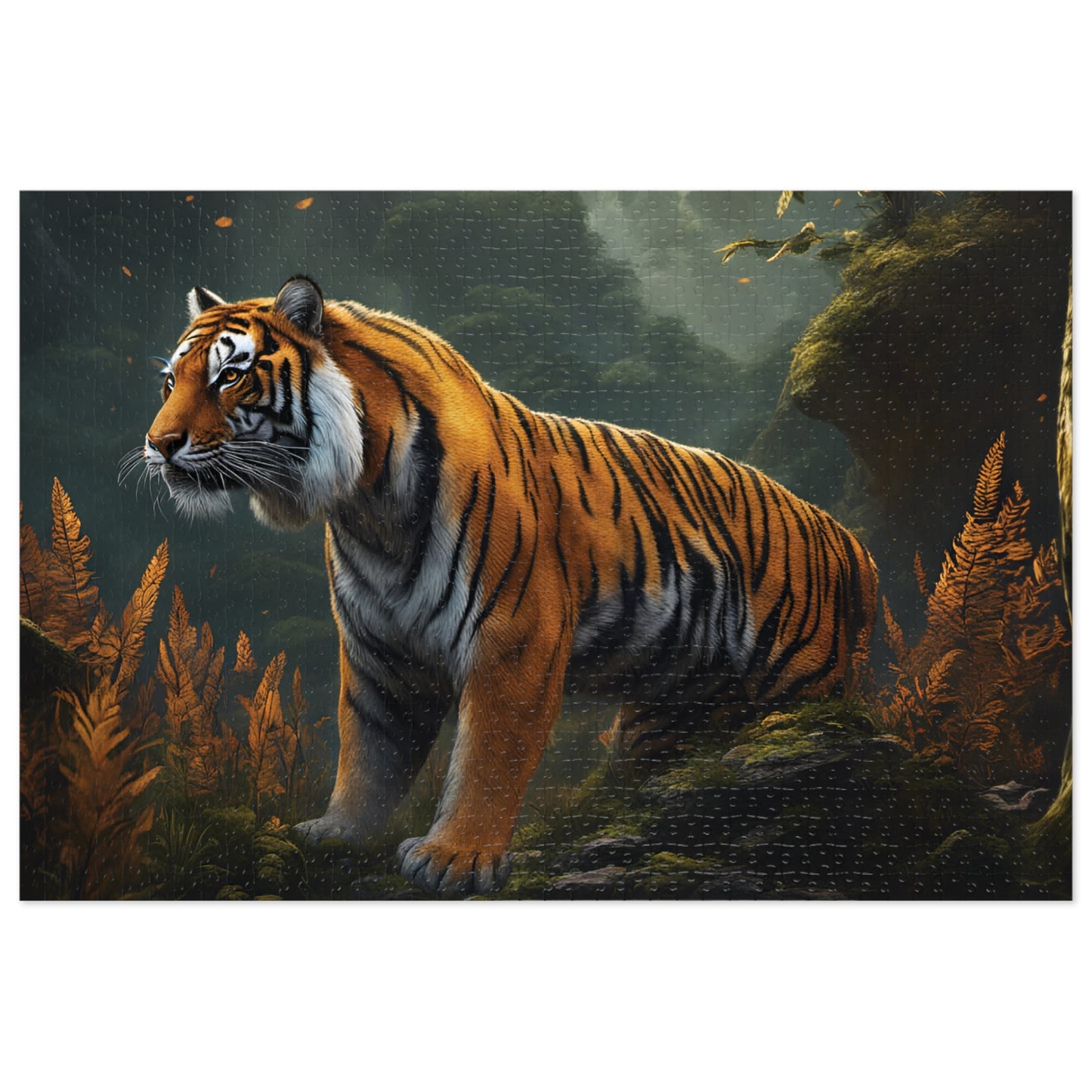Puzzle, Tiger, Personalised/Non-Personalised (30, 110, 252, 500,1000-Piece) Awd-548