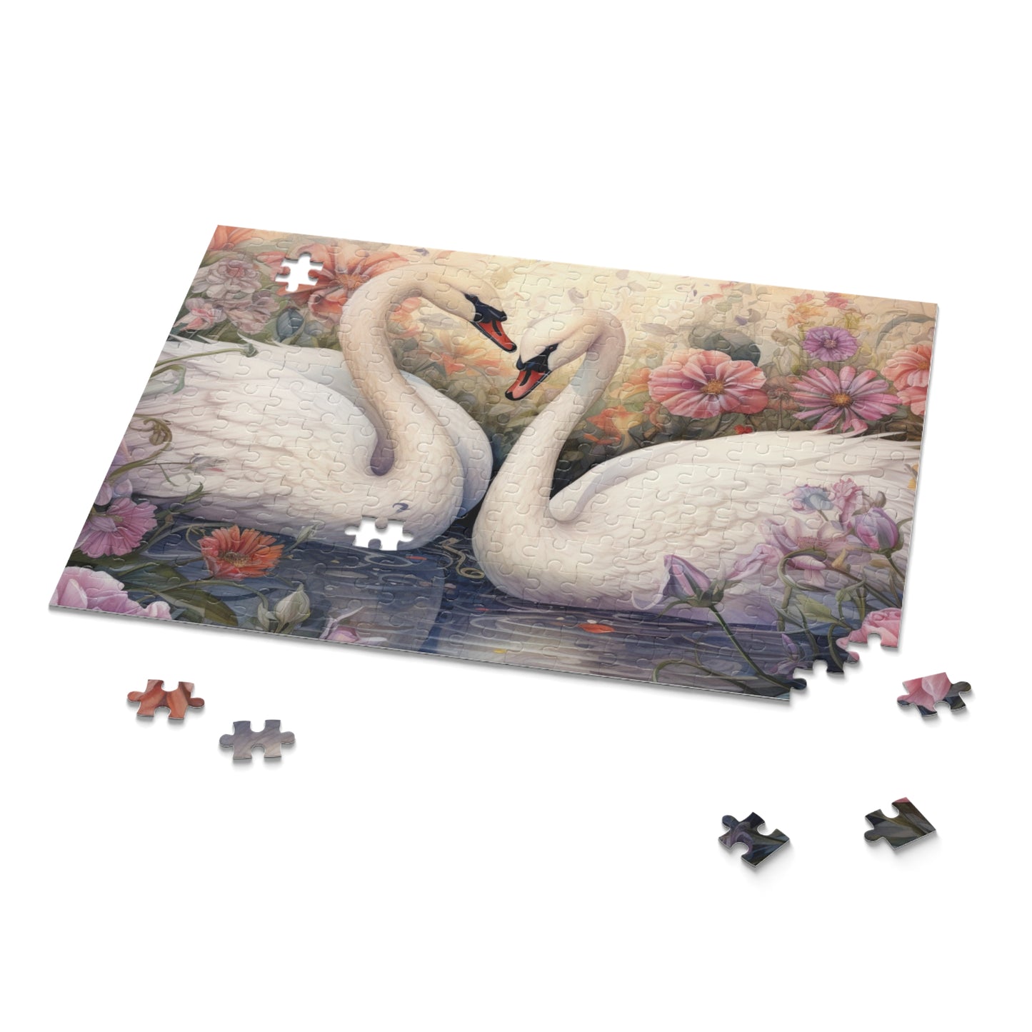 Personalised/Non-Personalised Puzzle, Swan (120, 252, 500-Piece)