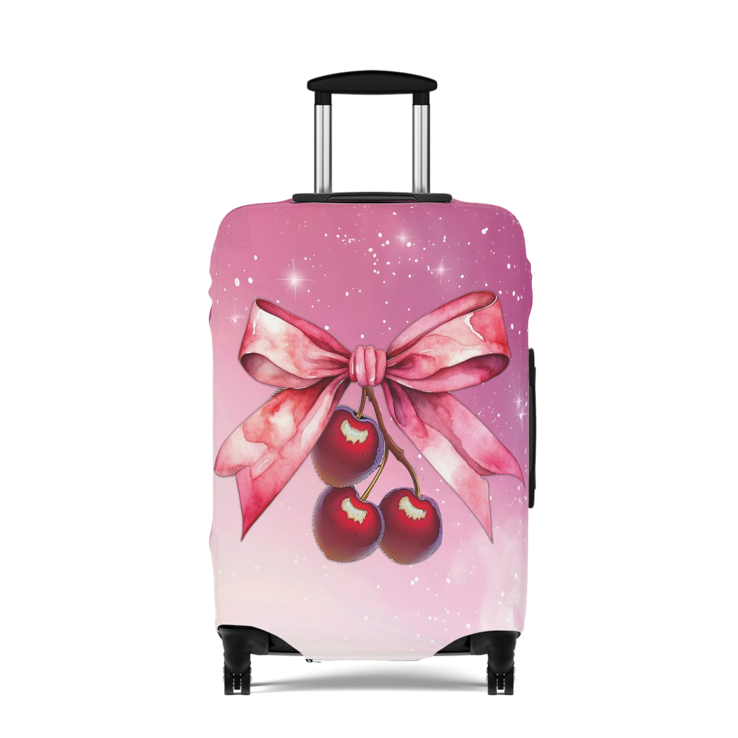 Luggage Cover, Rockabilly, Coquette, Cherries and Ribbon, awd-2514