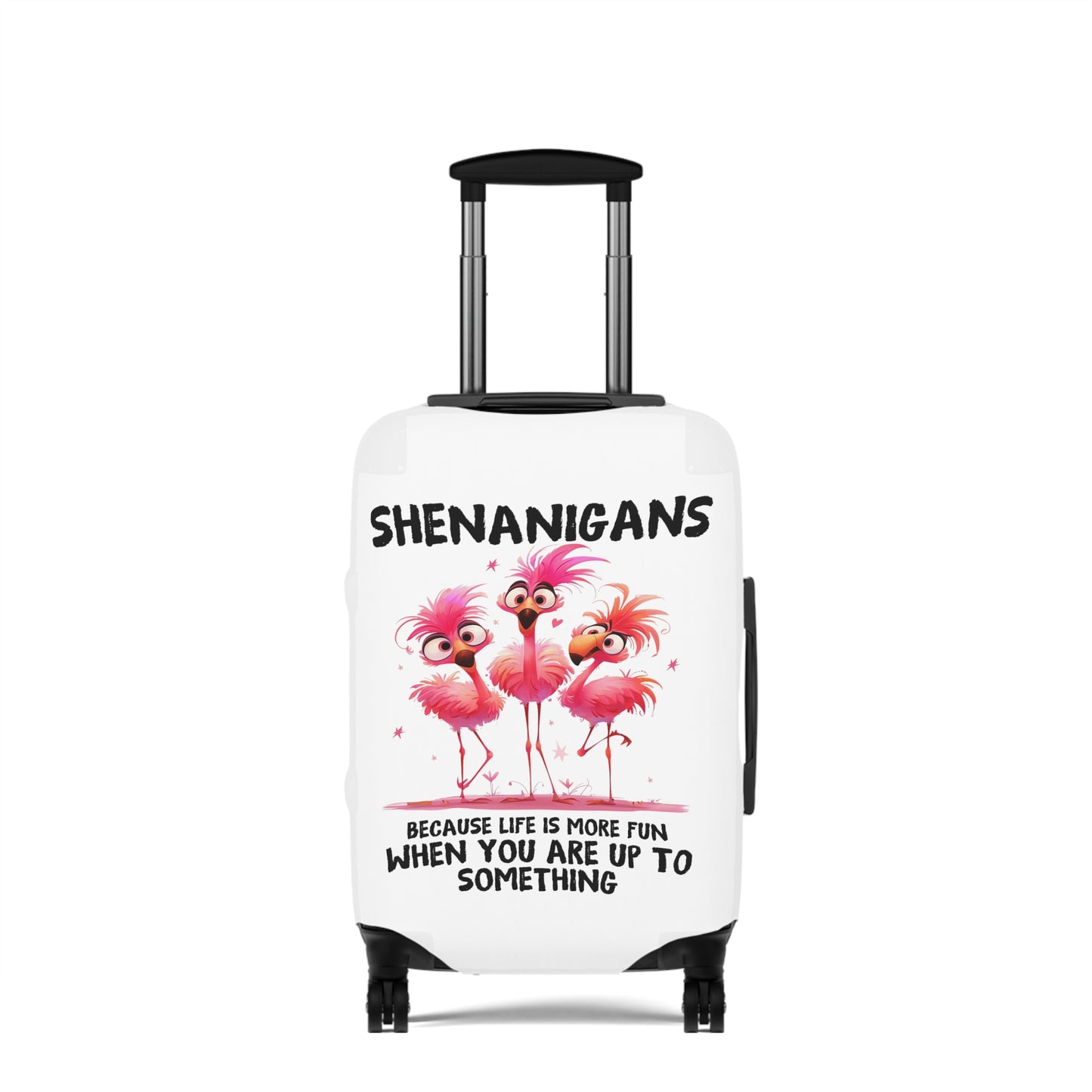 Luggage Cover, Flamingos, Shenanigans, awd-4001