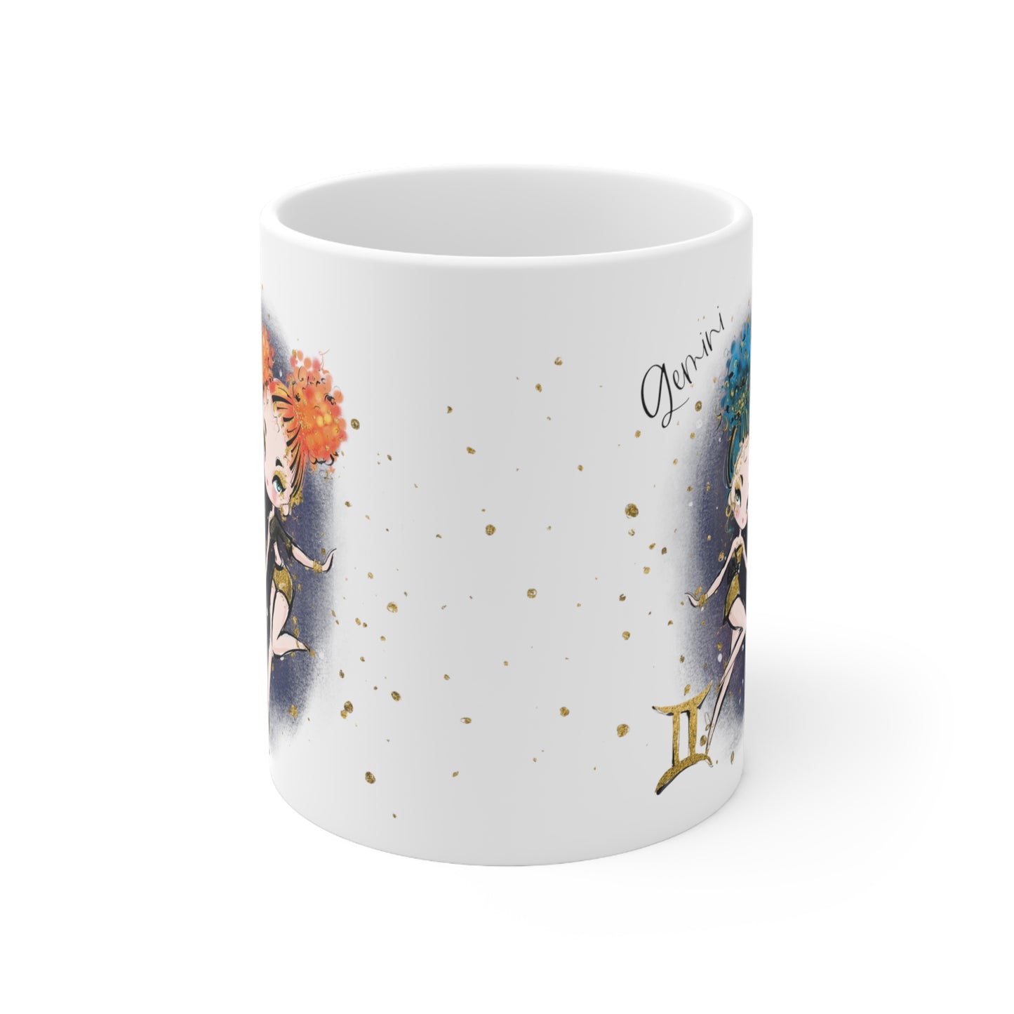 Personalised/Non Personalised Zodiac Sign, Gemini, Ceramic Mug 11oz