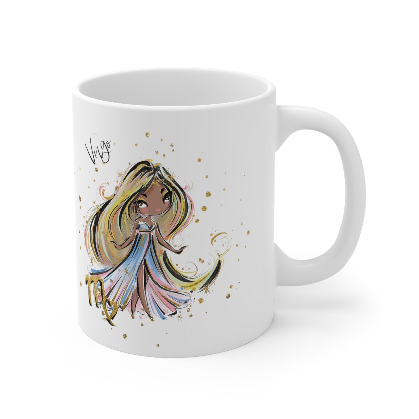 Personalised/Non Personalised Zodiac Sign, Virgo, Ceramic Mug 11oz