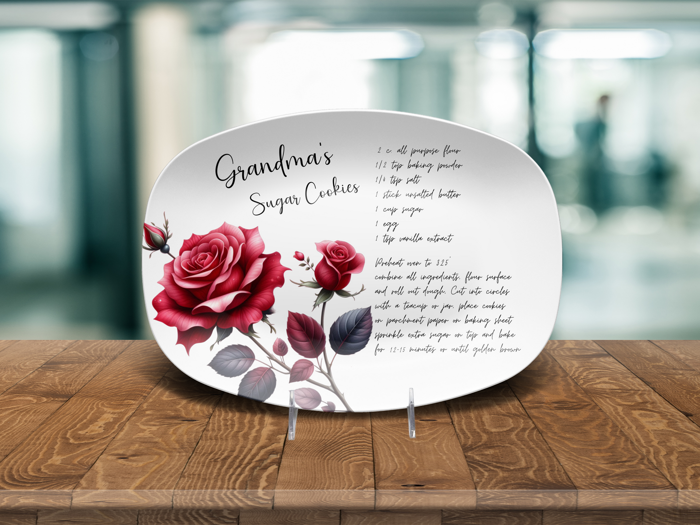 Handwritten Recipe Plate/Platter, Family Recipe Heirloom