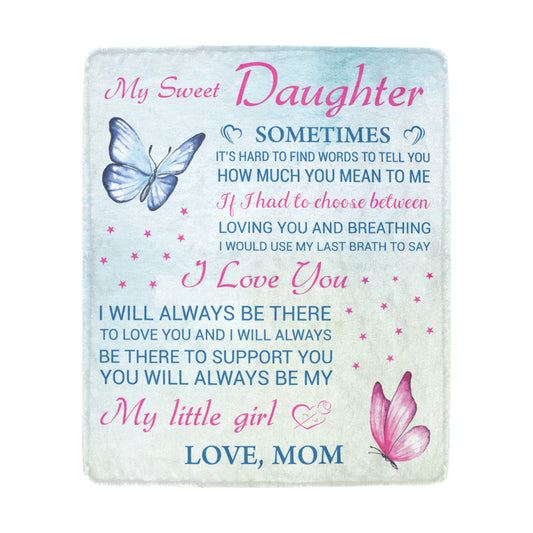 To My Daughter Ultra-Soft Micro Fleece Blanket 50"x60" (Thick)