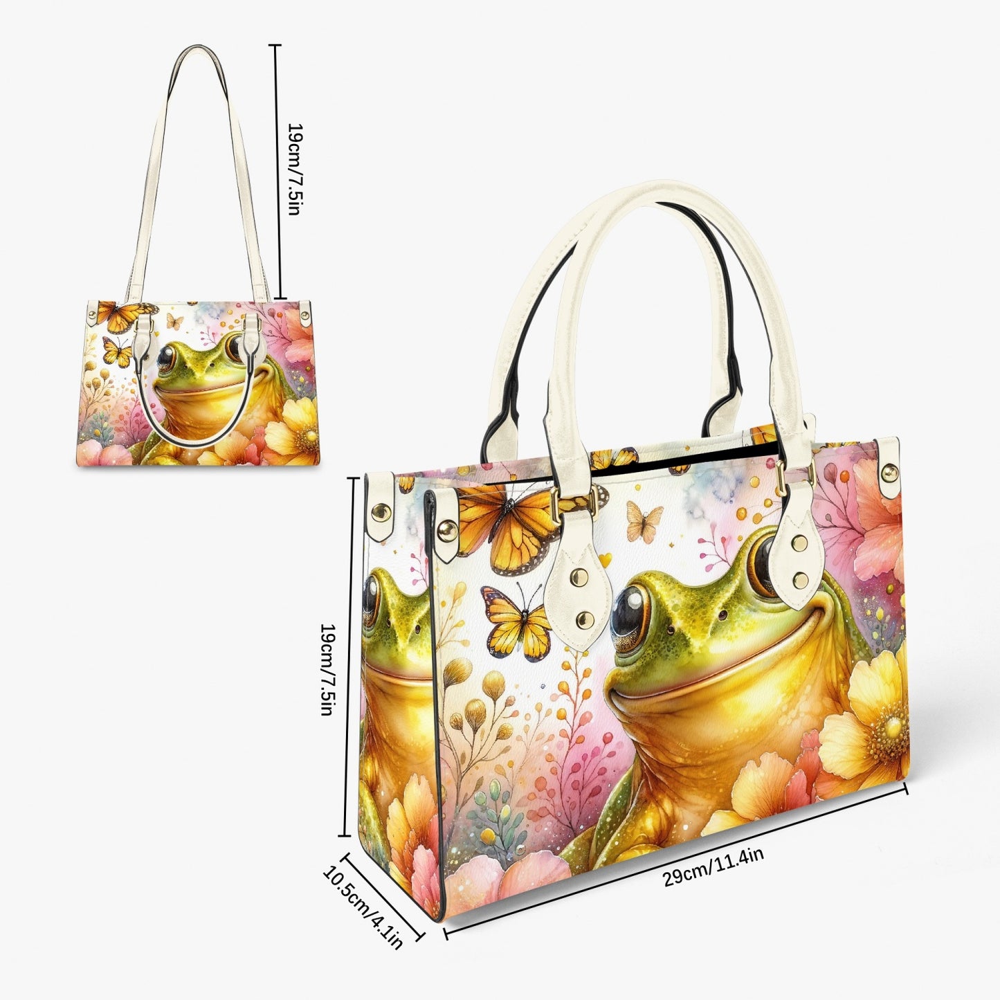 Women's Tote Bag - Long Strap - Frog