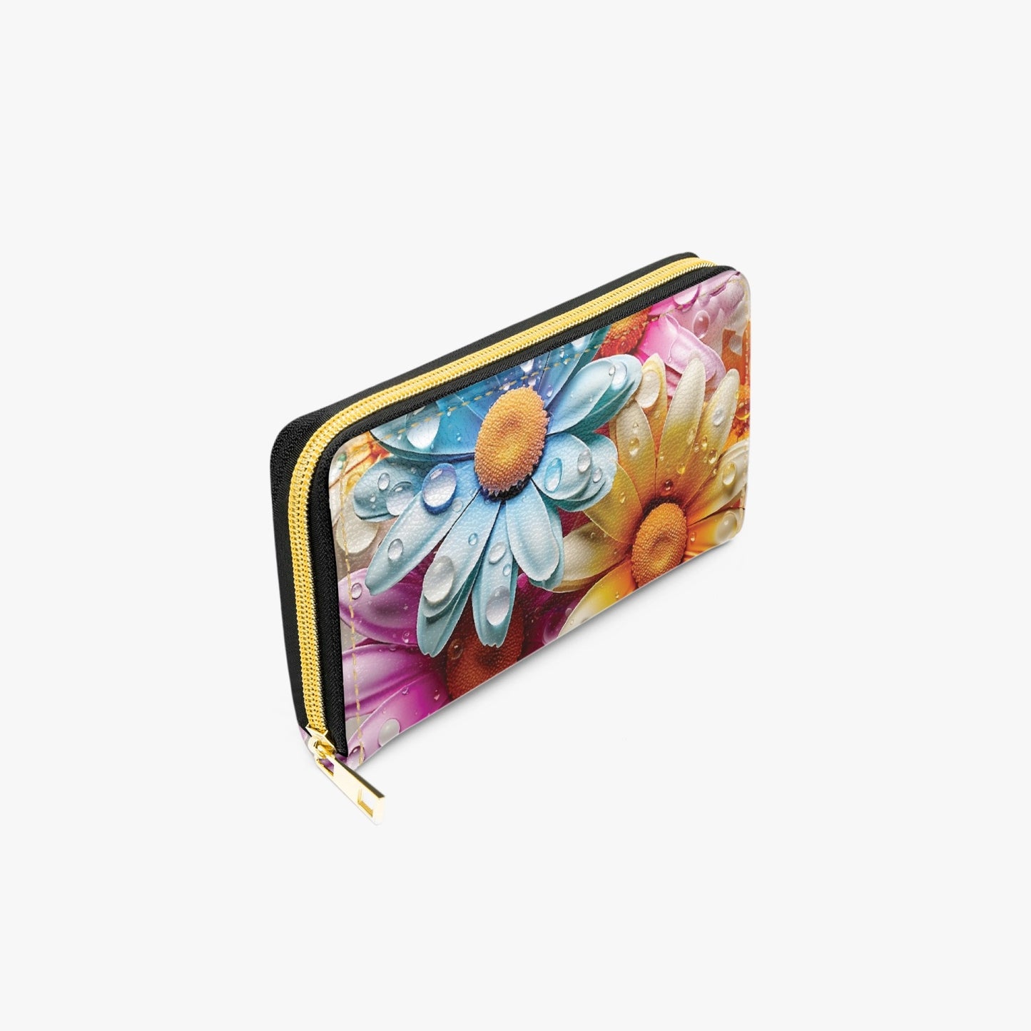 Long Type Zipper Purse - Floral