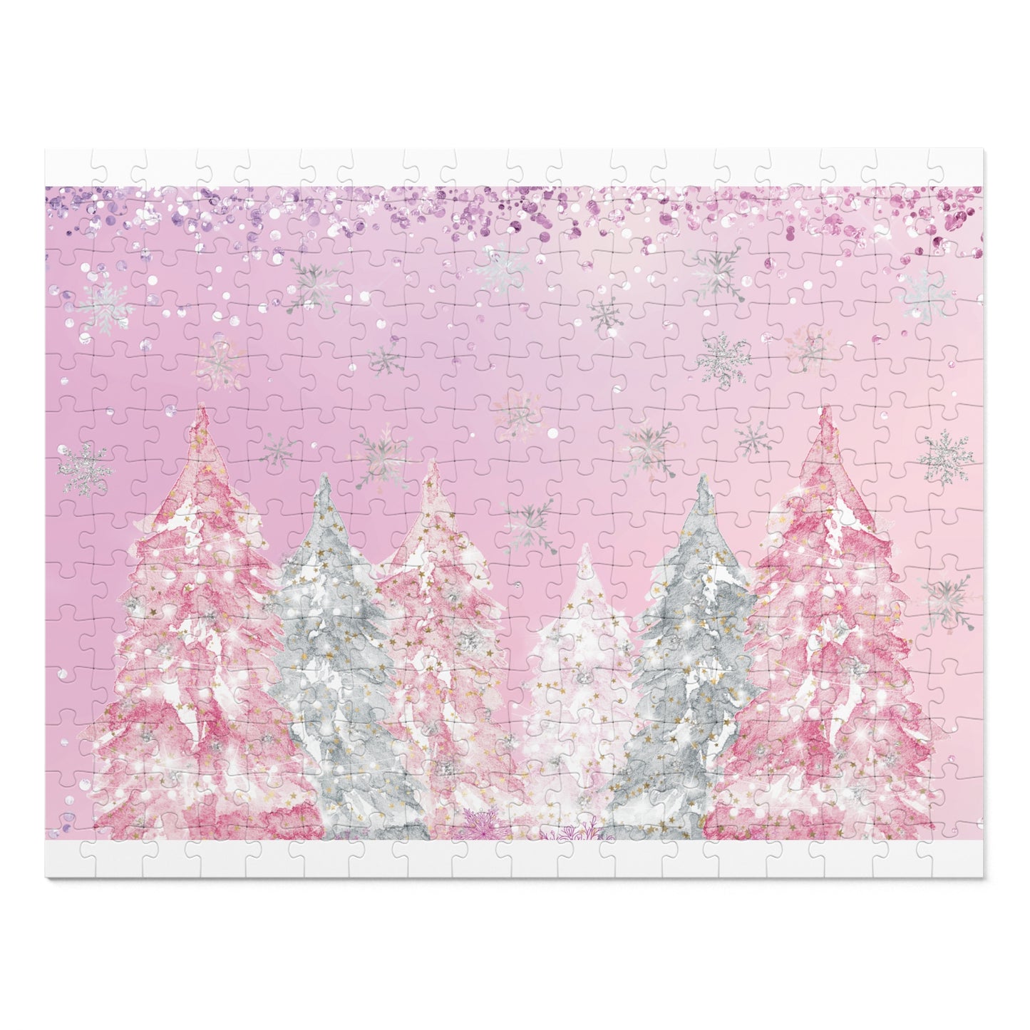 Puzzle, Christmas Trees, Personalised/Non-Personalised (30, 110, 252, 500,1000-Piece)