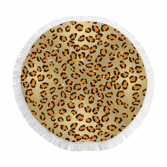 Animal Print 10  Circular Beach Shawl 59"