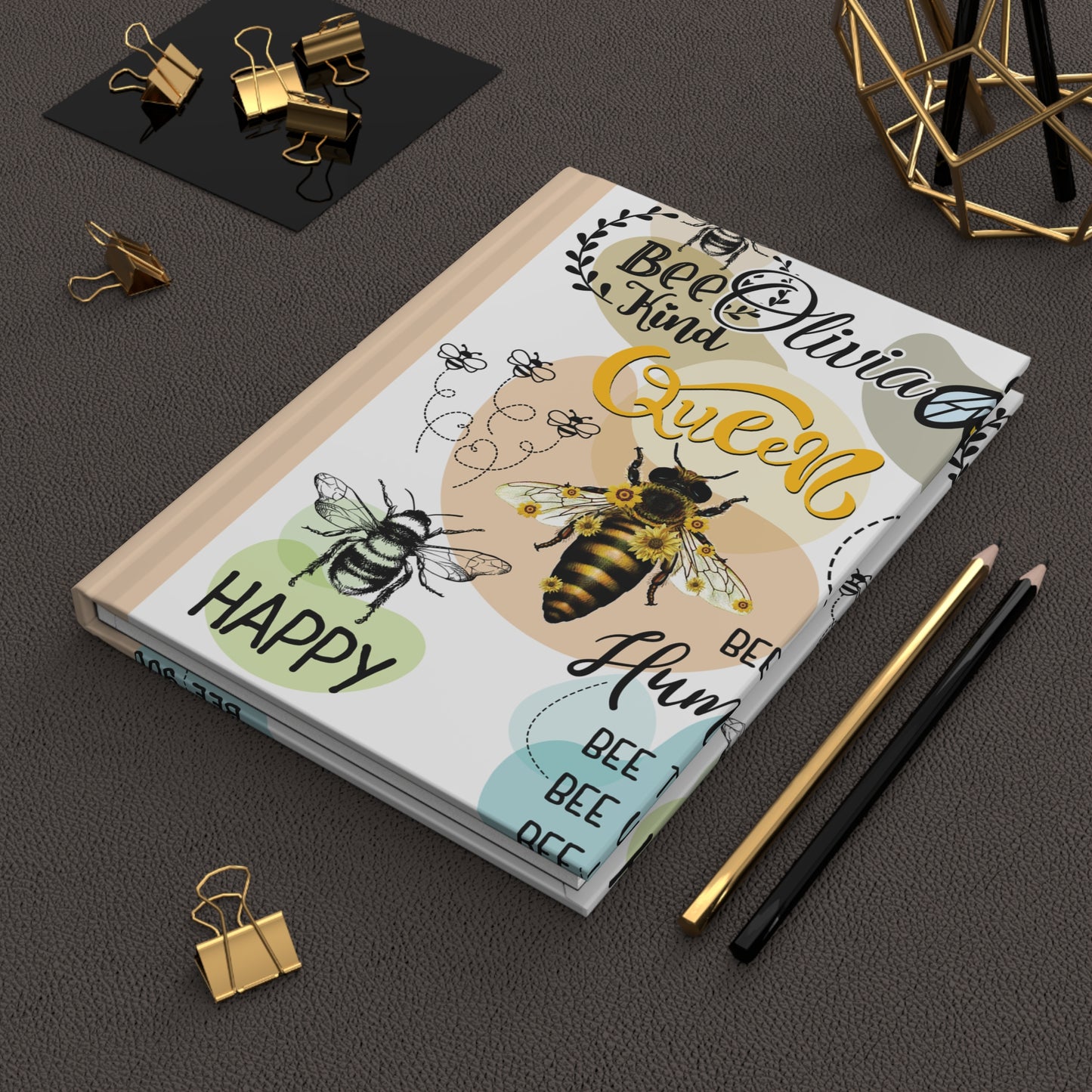 Personalised Hardcover Journal Matte, Queen Bee, awd-1460