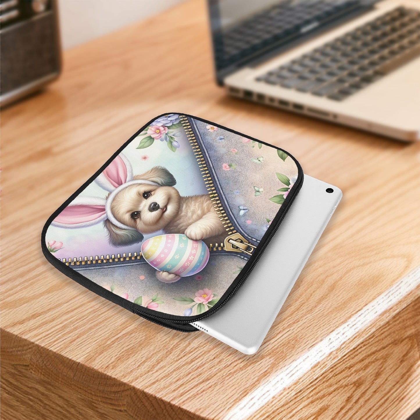 Tablet Sleeve - Easter - Dog with Bunny Ears