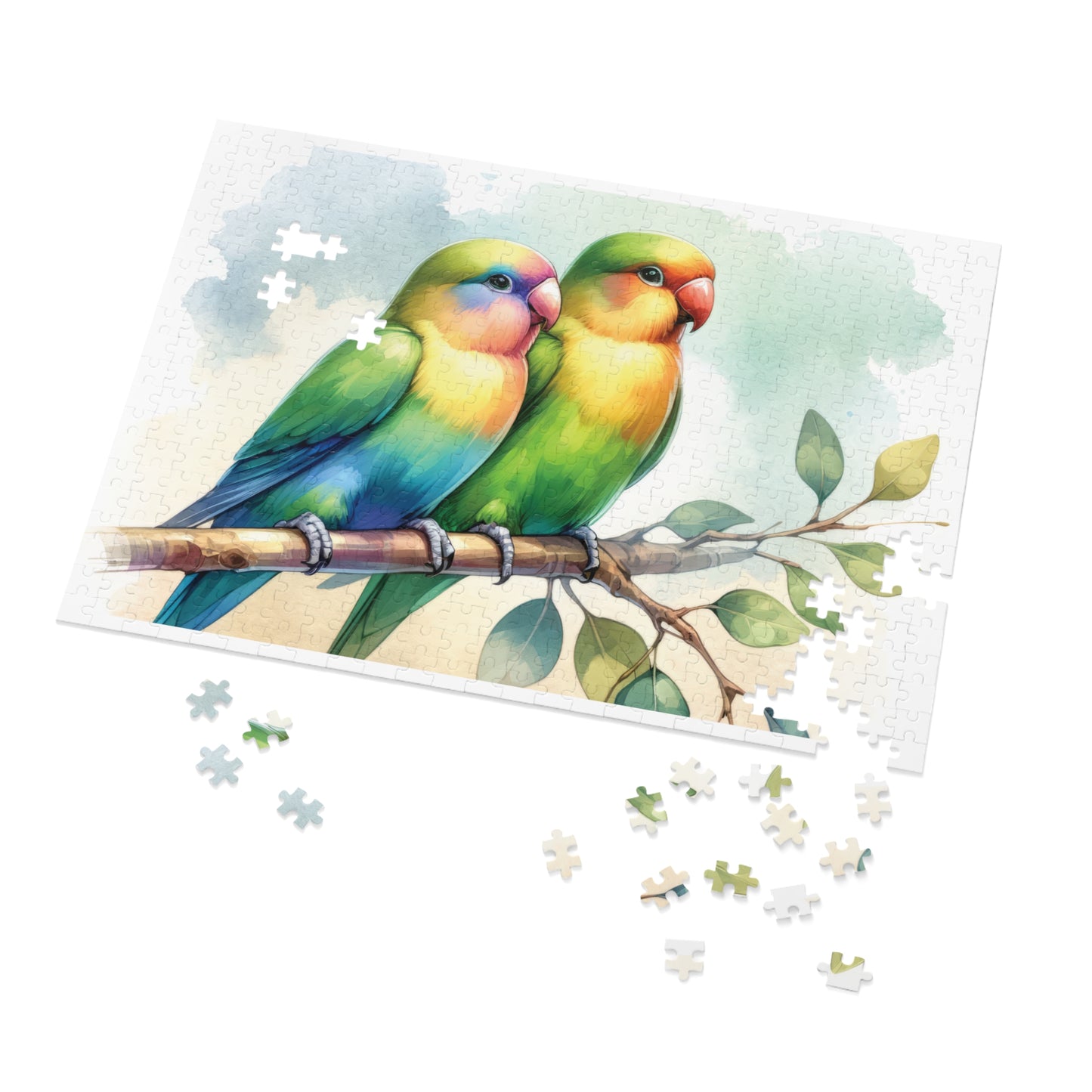 Puzzle, Love Birds, Personalised/Non-Personalised (30, 110, 252, 500,1000-Piece) awd-643