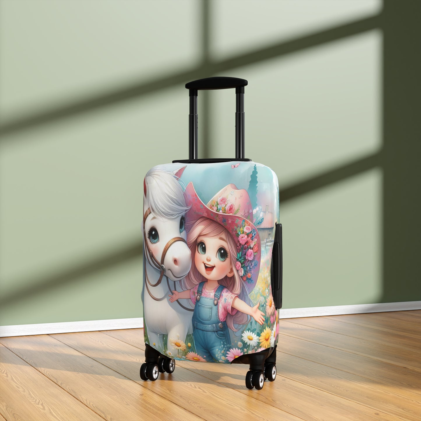 Luggage Cover, Just a Girl who Loves Horses, awd-3070