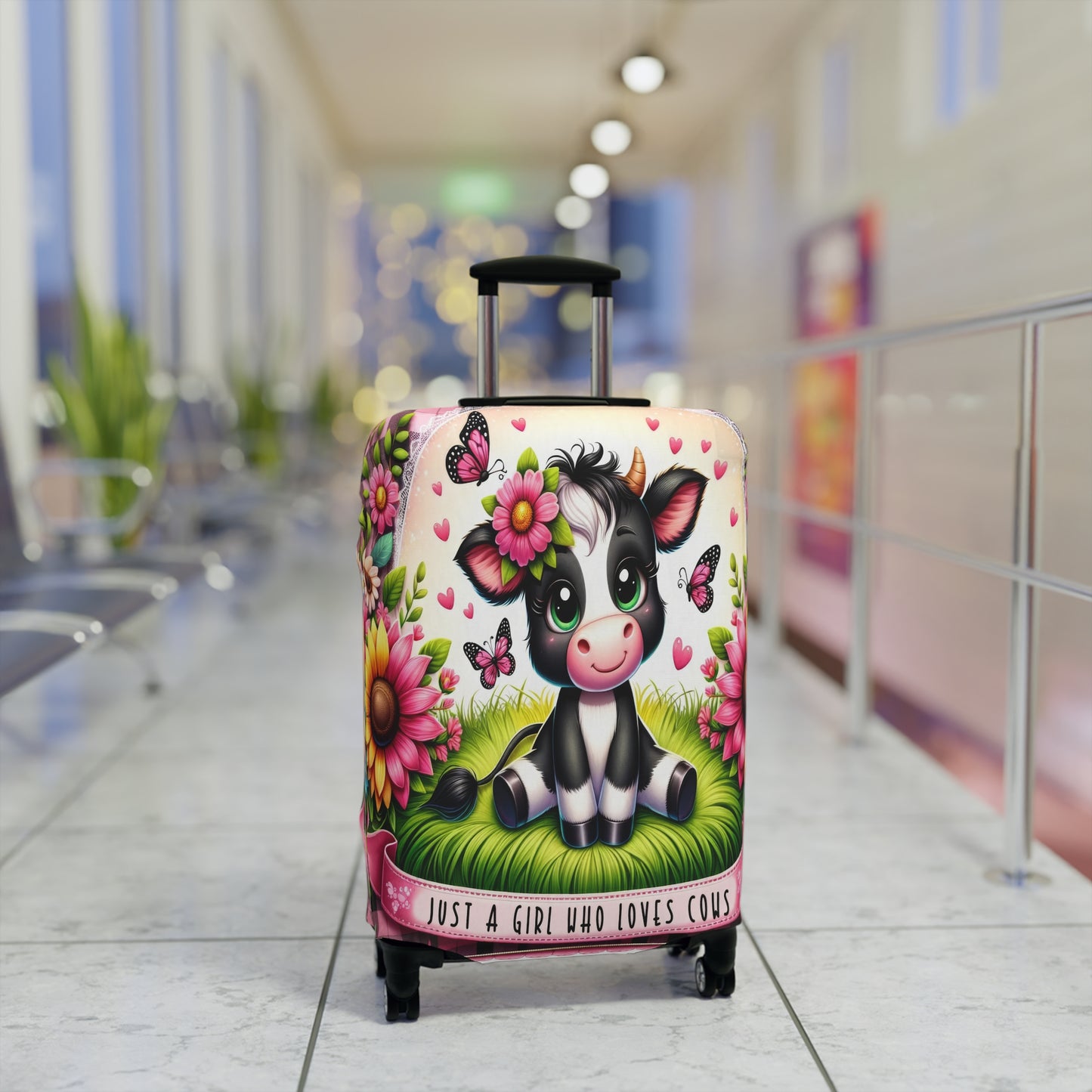 Luggage Cover, Just a Girl who Loves Cows, awd-1492