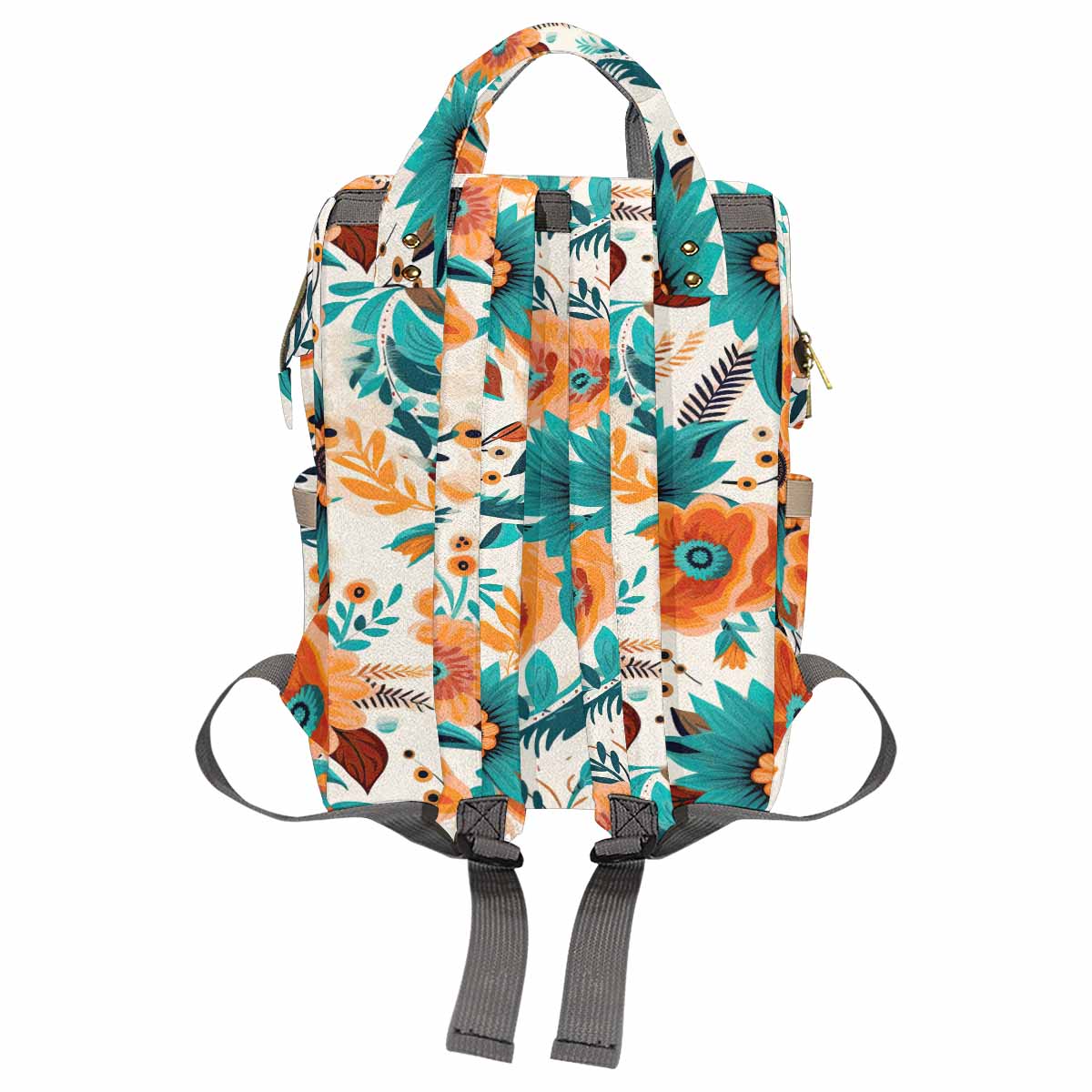 Boho Retro Floral  Diaper Bag Backpack