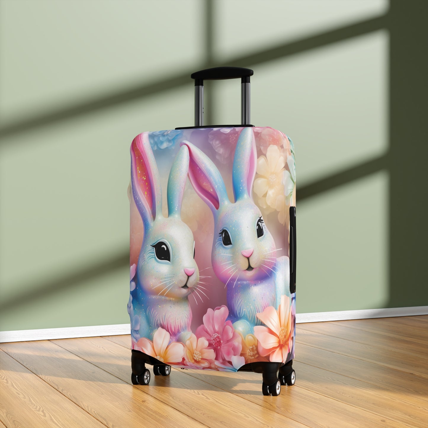 Luggage Cover, Easter, Floral Rabbits, awd-703