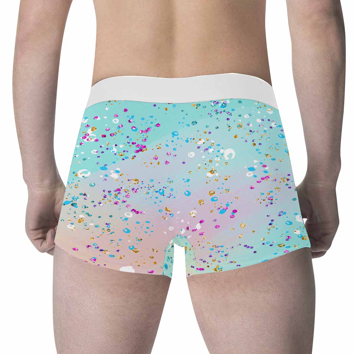 Green Splash Men's All Over Print Boxer Briefs (Made In AUS)