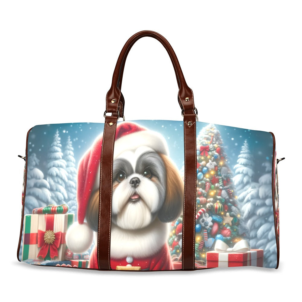 Puppy Christmas awd02 Waterproof Travel Bag/Small (Model 1639)