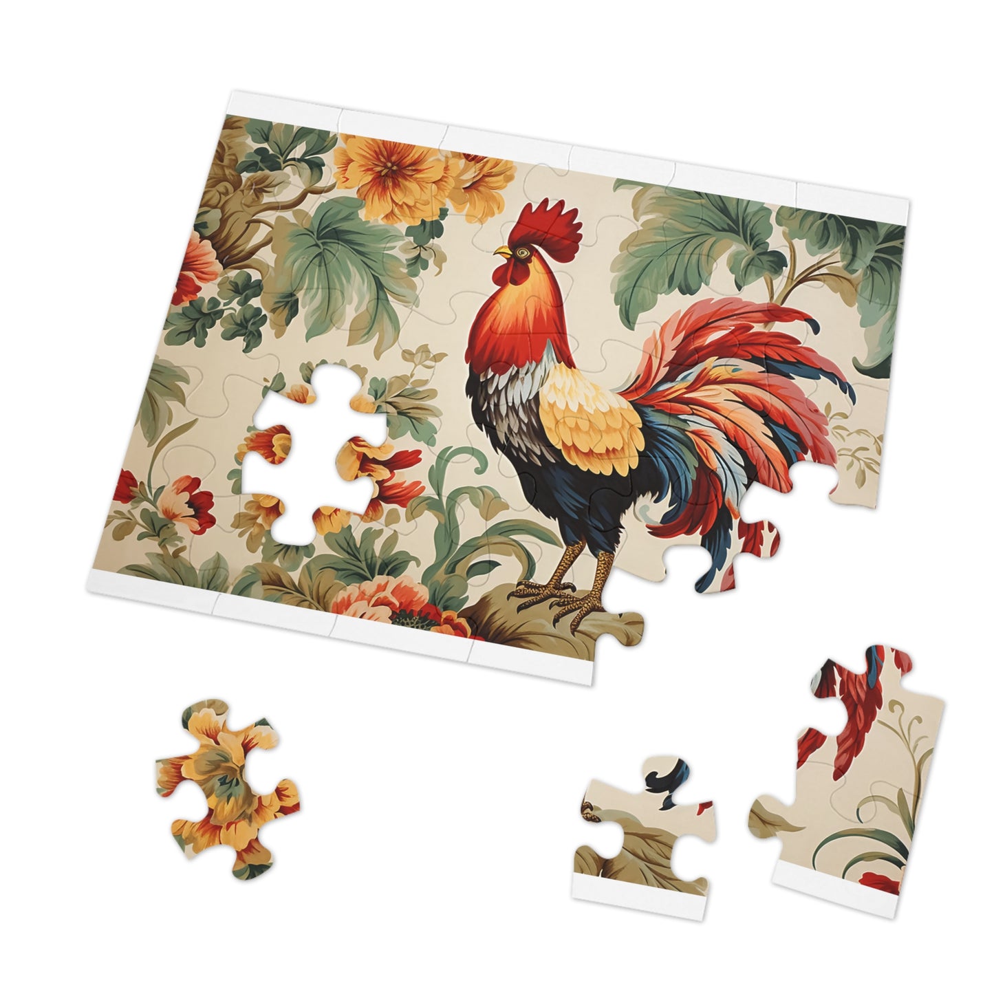 Jigsaw Puzzle, Chicken/Rooster, Personalised/Non-Personalised (30, 110, 252, 500,1000-Piece)