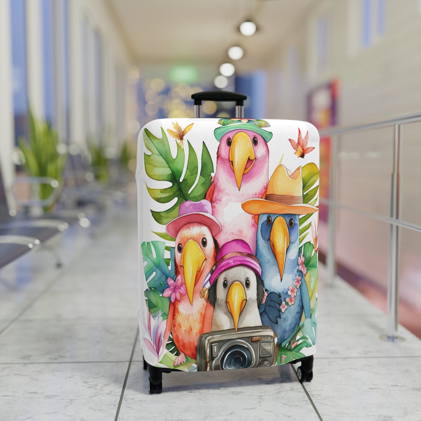 Luggage Cover, Parrots and Camera, awd-326