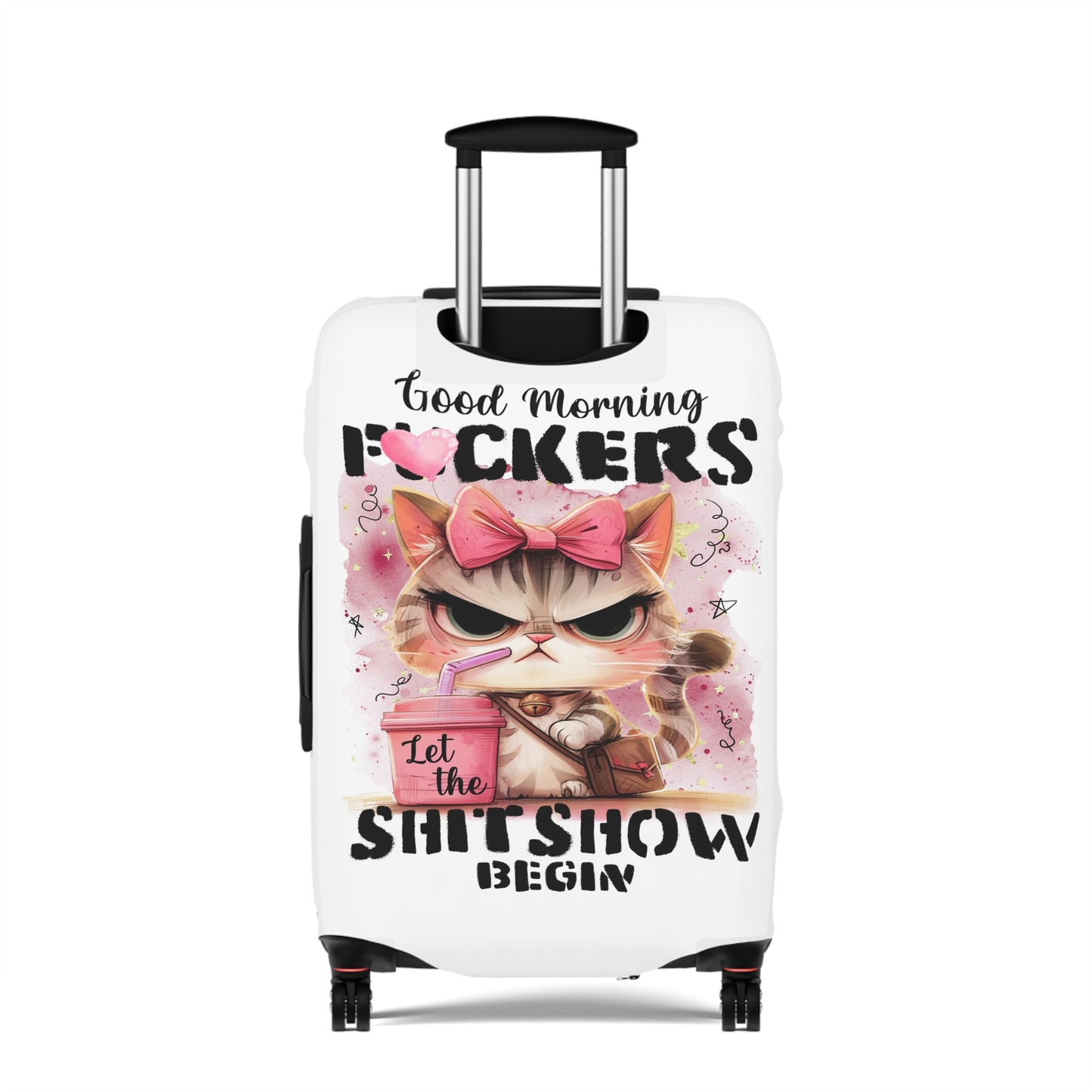 Luggage Cover, Cat, Funny Quote, awd-4013