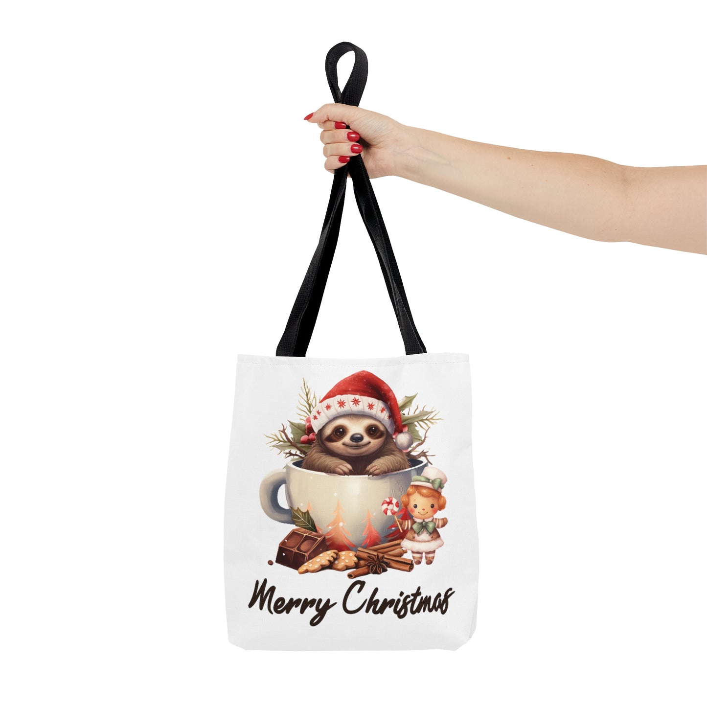 Tote Bag, Christmas, Sloth, Personalised/Non-Personalised Tote bag