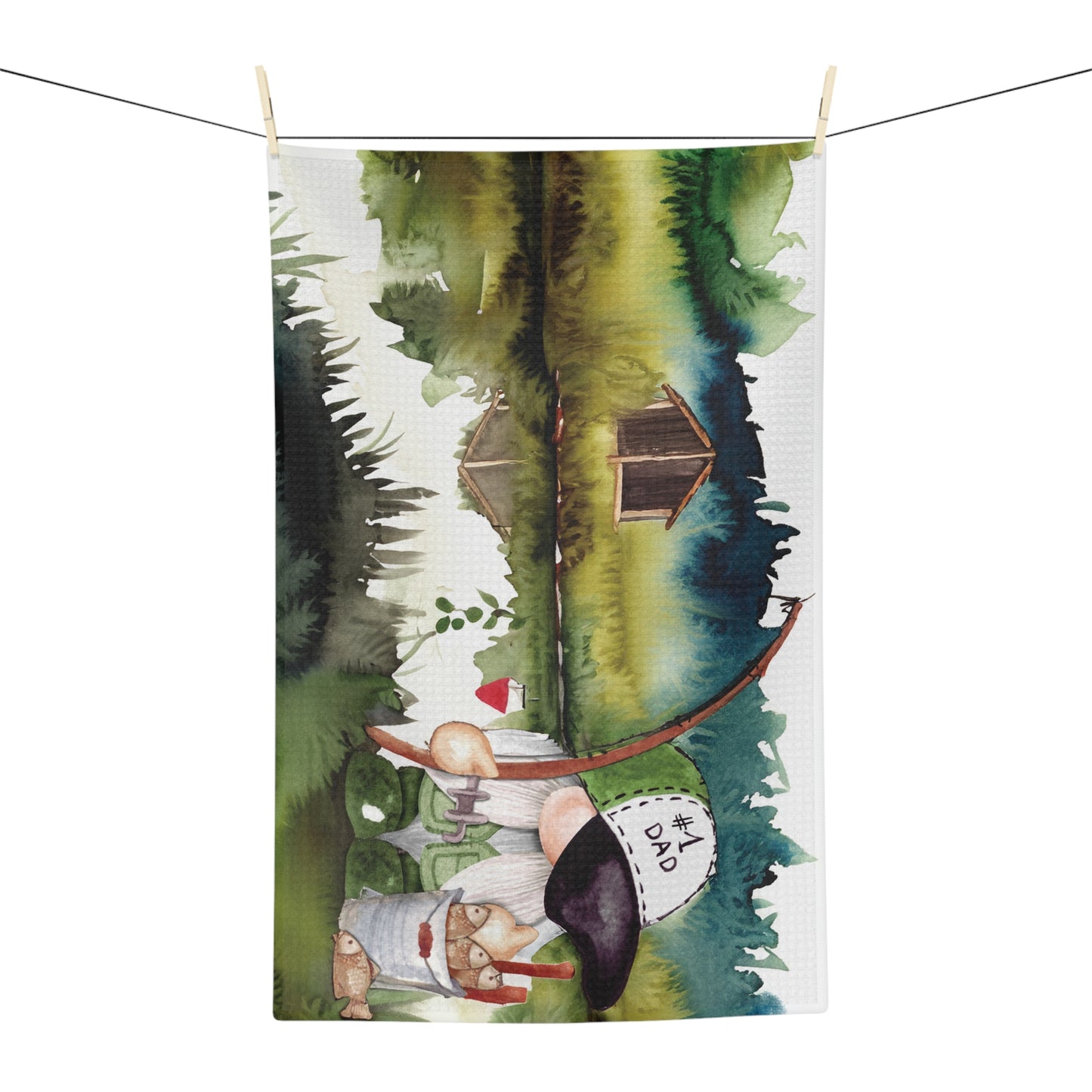 Microfiber Tea Towel Dad Fishing