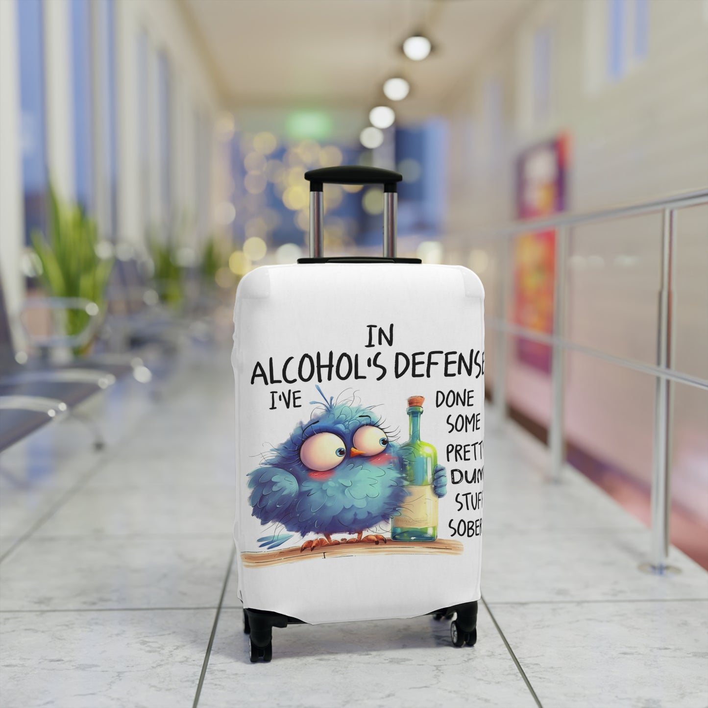 Luggage Cover, Bird, In Alcohol's Defense, awd-4007